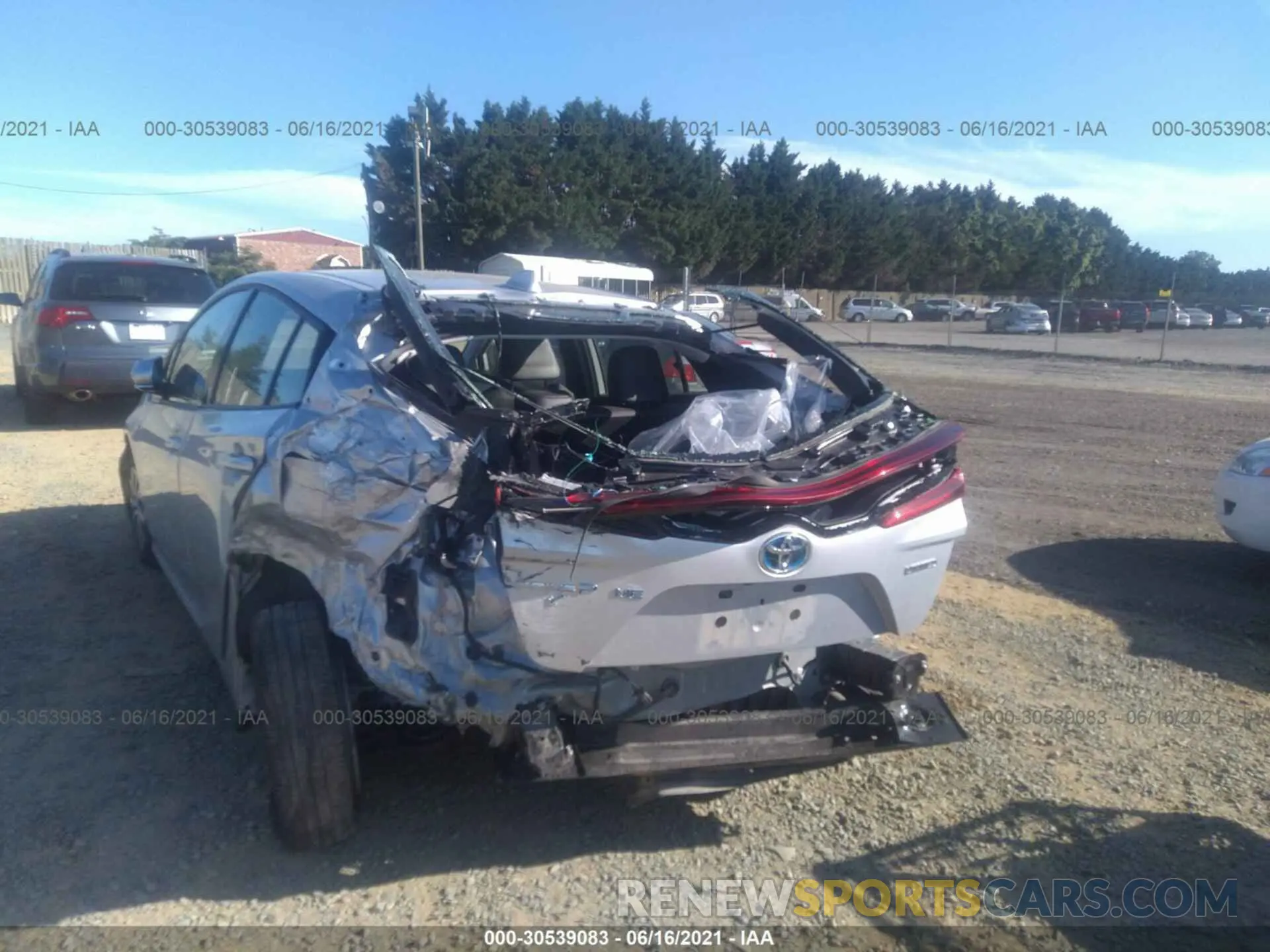 6 fotografías del automóvil dañado JTDKARFP9L3135267 TOYOTA PRIUS PRIME 2020