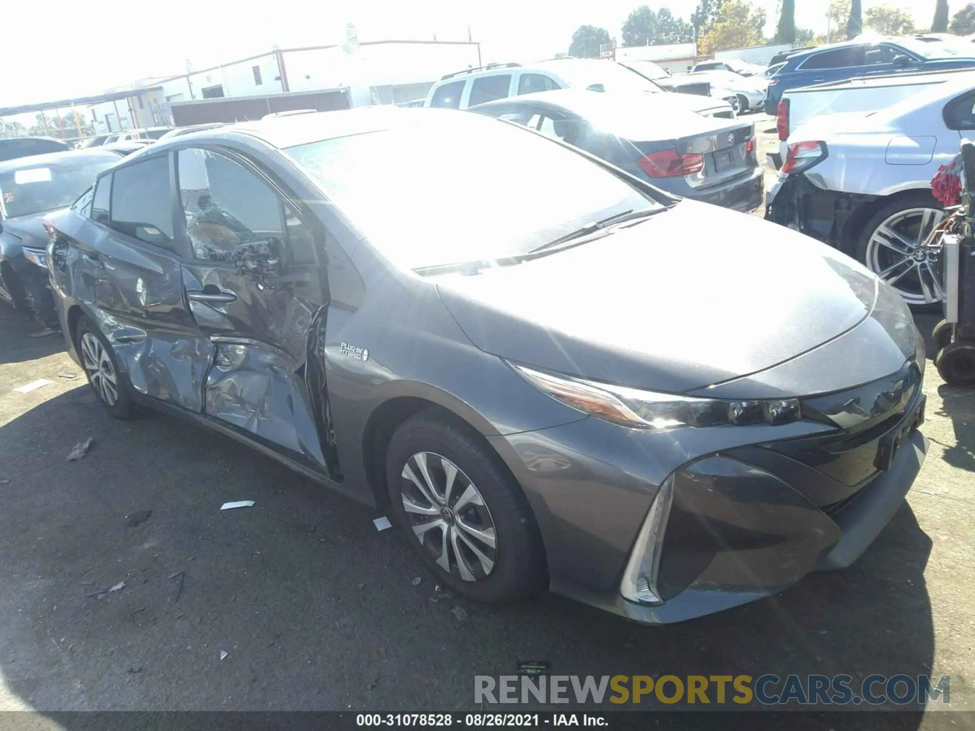 1 fotografías del automóvil dañado JTDKAMFP0M3189920 TOYOTA PRIUS PRIME 2021
