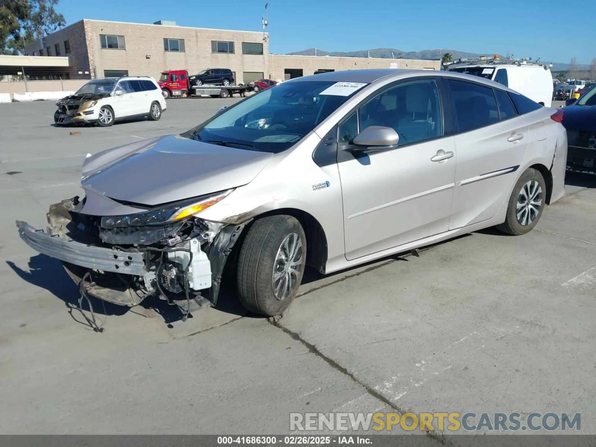 2 fotografías del automóvil dañado JTDKAMFP1M3164931 TOYOTA PRIUS PRIME 2021