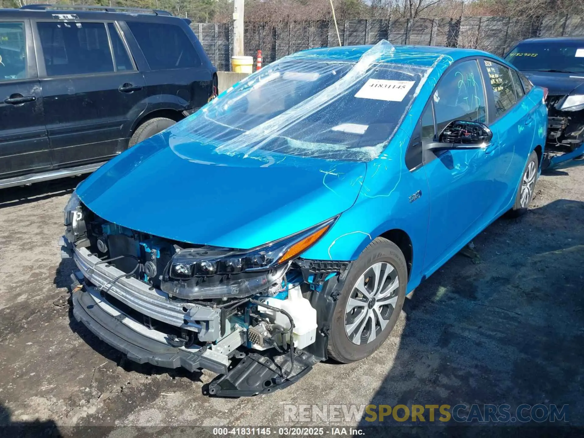 2 fotografías del automóvil dañado JTDKAMFP1M3166050 TOYOTA PRIUS PRIME 2021