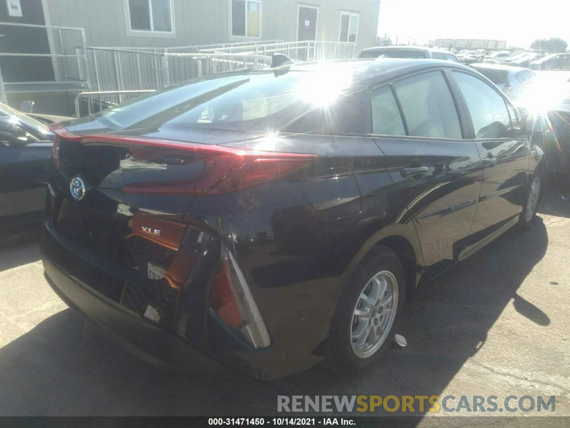 4 fotografías del automóvil dañado JTDKAMFP1M3191241 TOYOTA PRIUS PRIME 2021