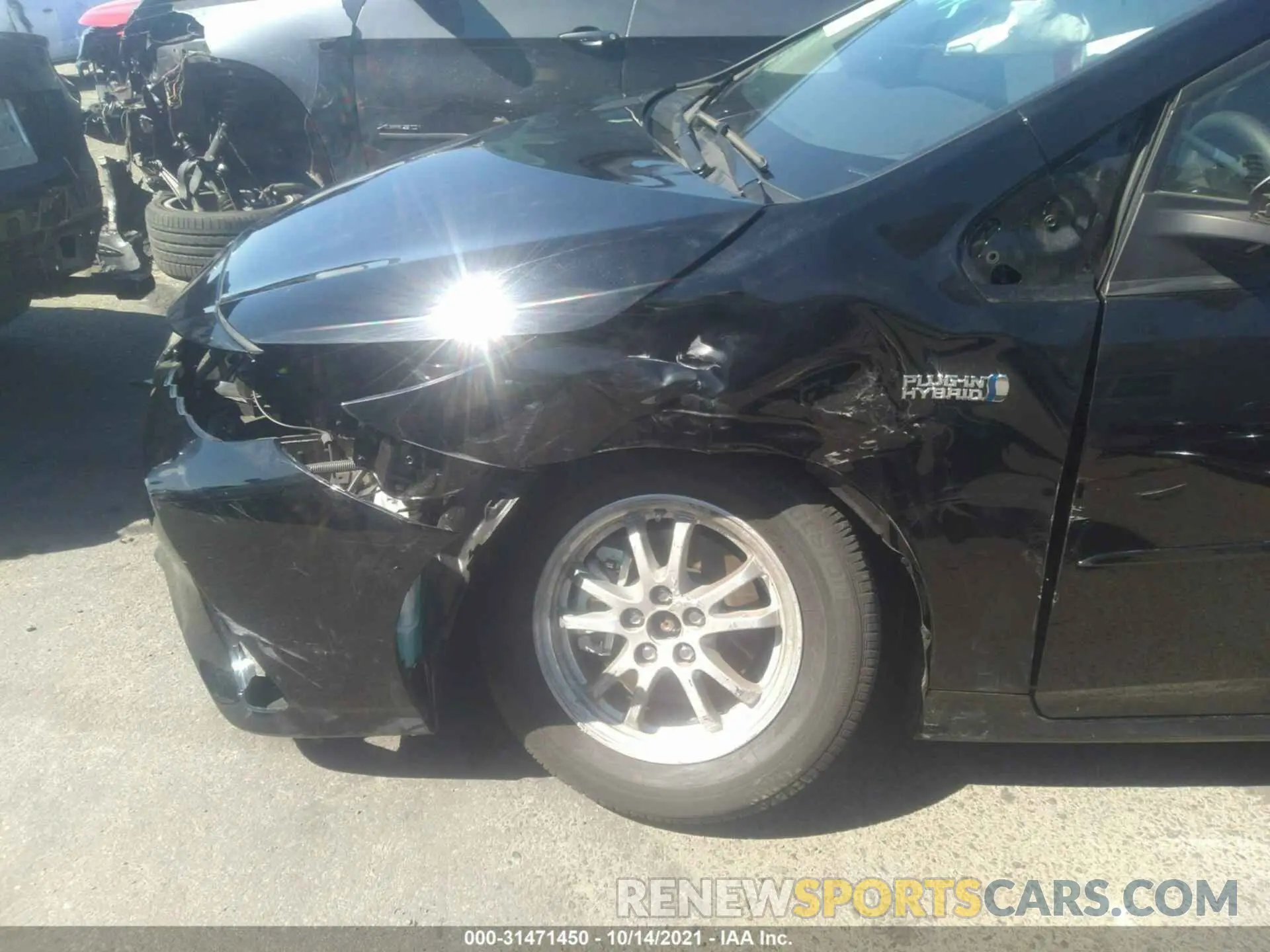 6 fotografías del automóvil dañado JTDKAMFP1M3191241 TOYOTA PRIUS PRIME 2021