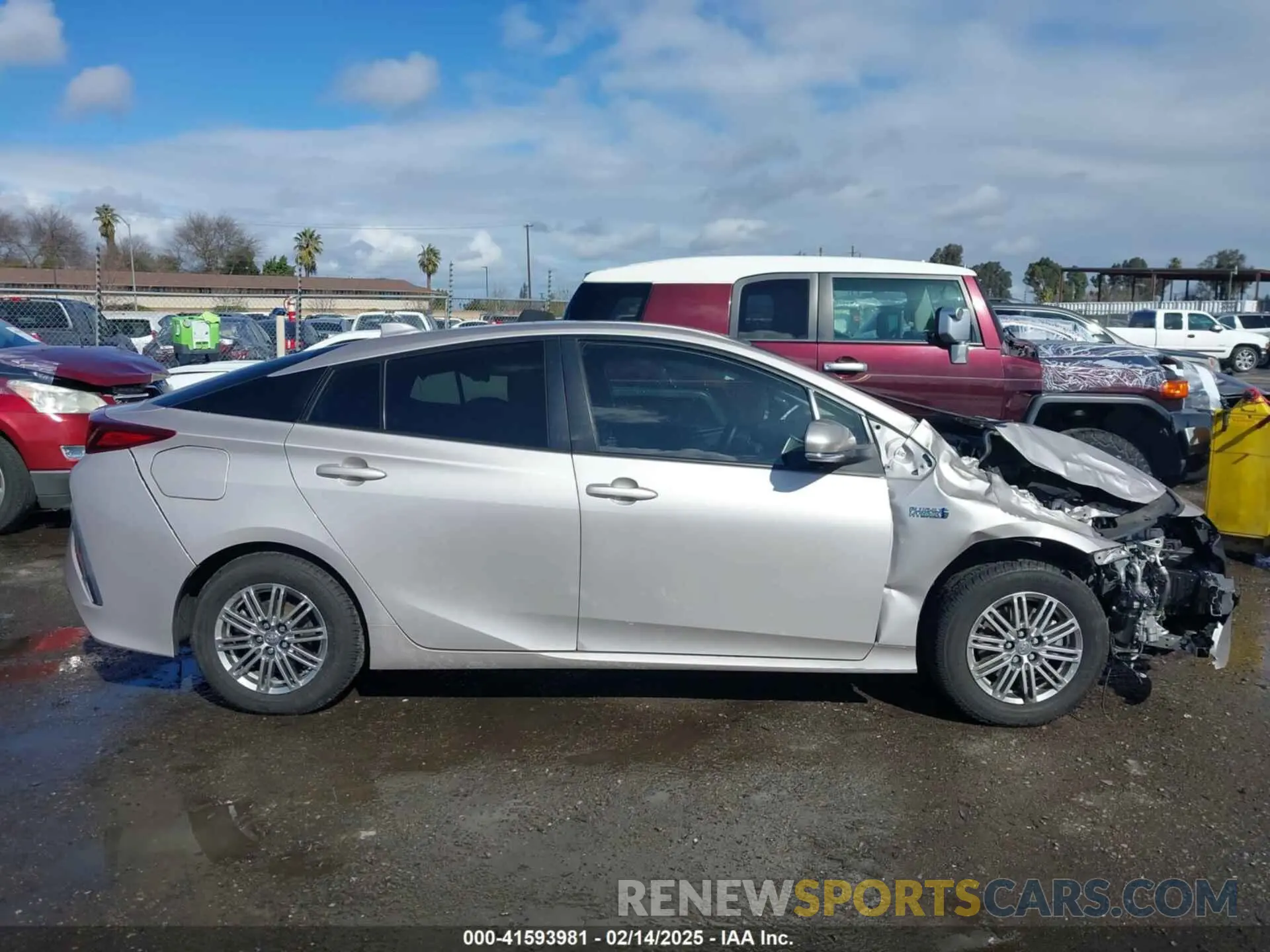 14 fotografías del automóvil dañado JTDKAMFP2M3182760 TOYOTA PRIUS PRIME 2021
