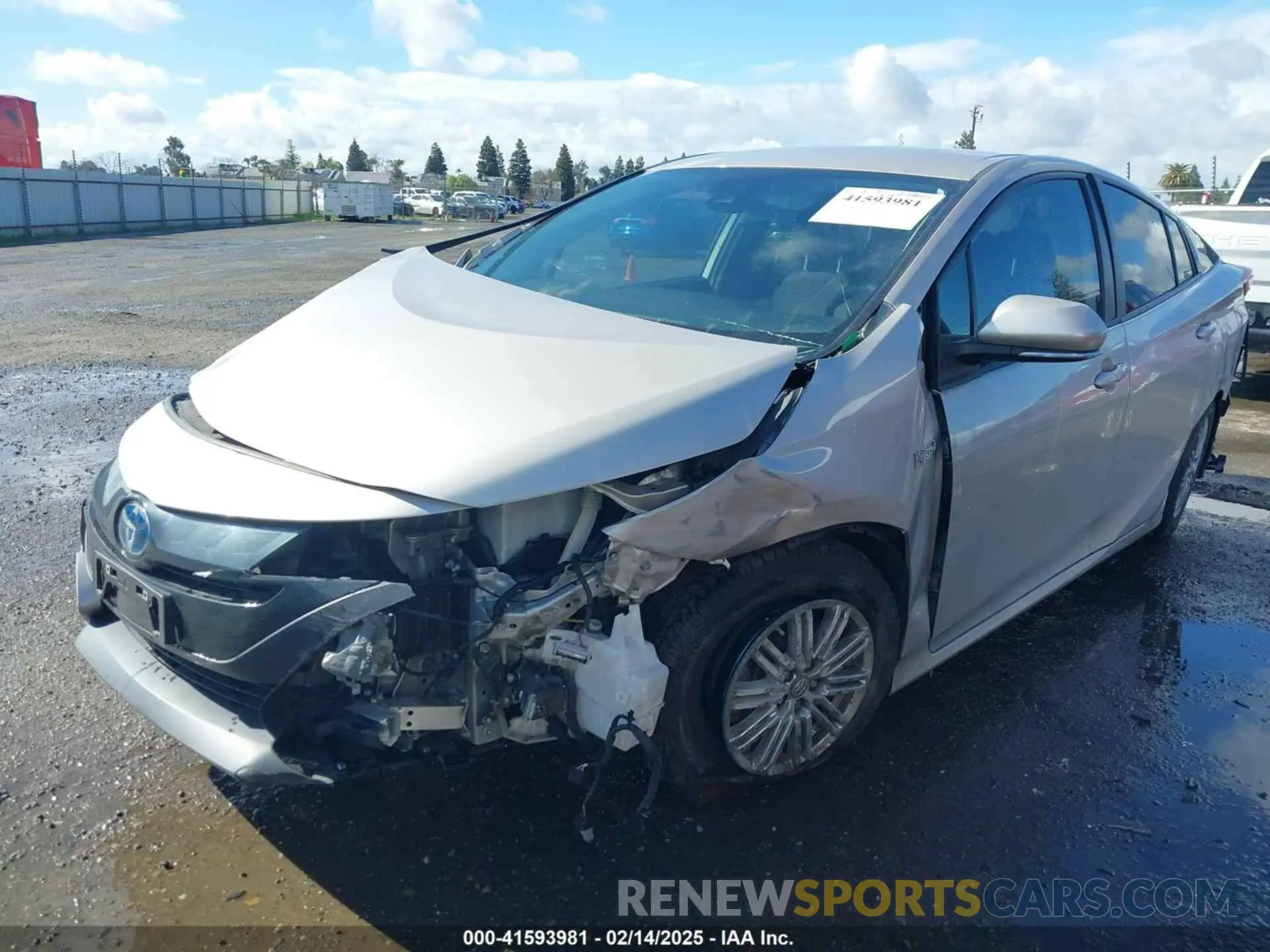2 fotografías del automóvil dañado JTDKAMFP2M3182760 TOYOTA PRIUS PRIME 2021