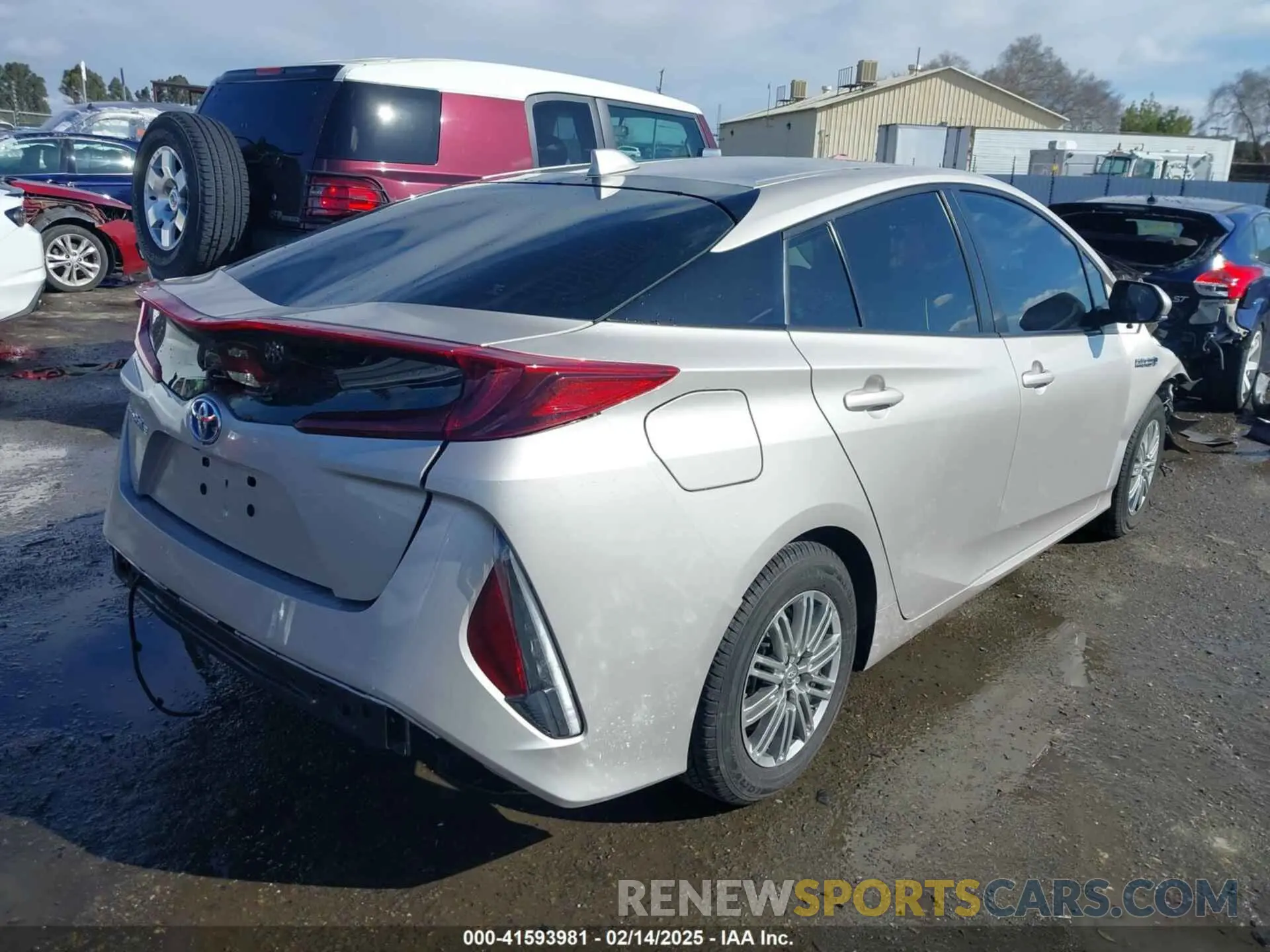 4 fotografías del automóvil dañado JTDKAMFP2M3182760 TOYOTA PRIUS PRIME 2021