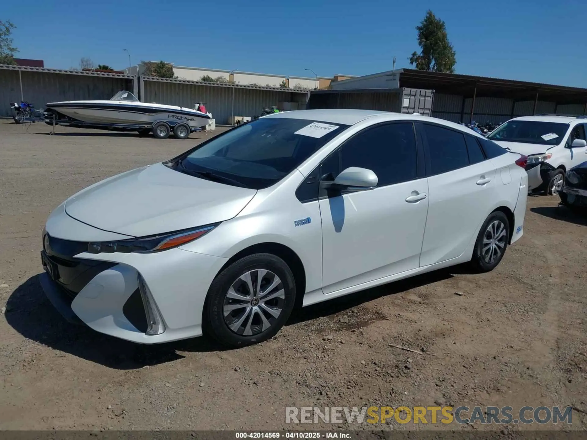 2 fotografías del automóvil dañado JTDKAMFP2M3184900 TOYOTA PRIUS PRIME 2021