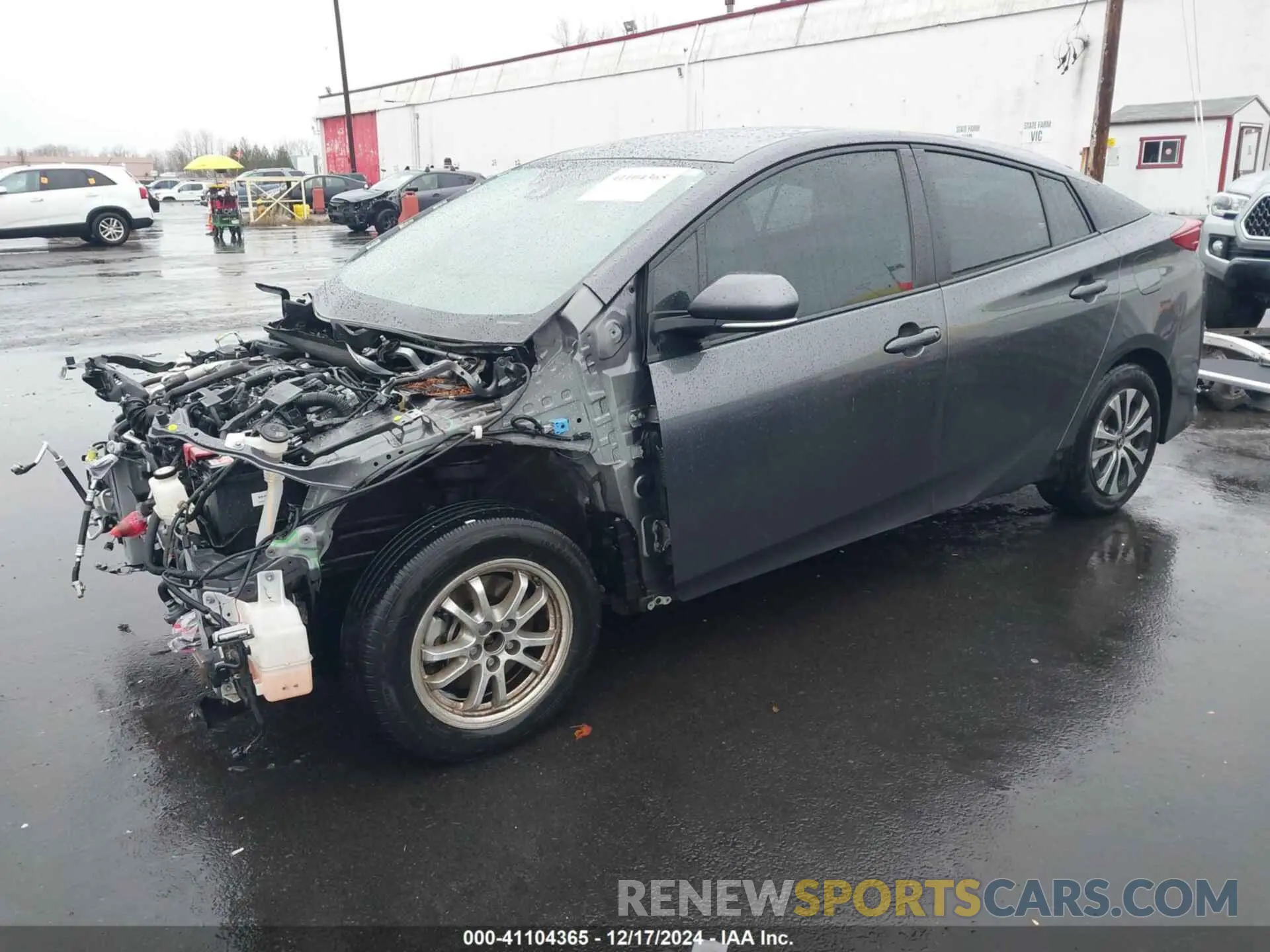 2 fotografías del automóvil dañado JTDKAMFP2M3190647 TOYOTA PRIUS PRIME 2021