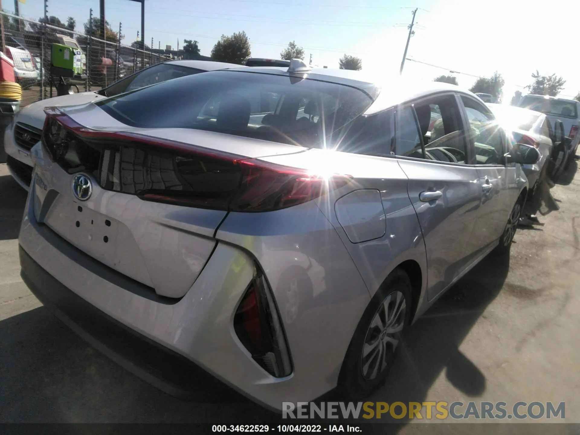 4 fotografías del automóvil dañado JTDKAMFP2M3194746 TOYOTA PRIUS PRIME 2021