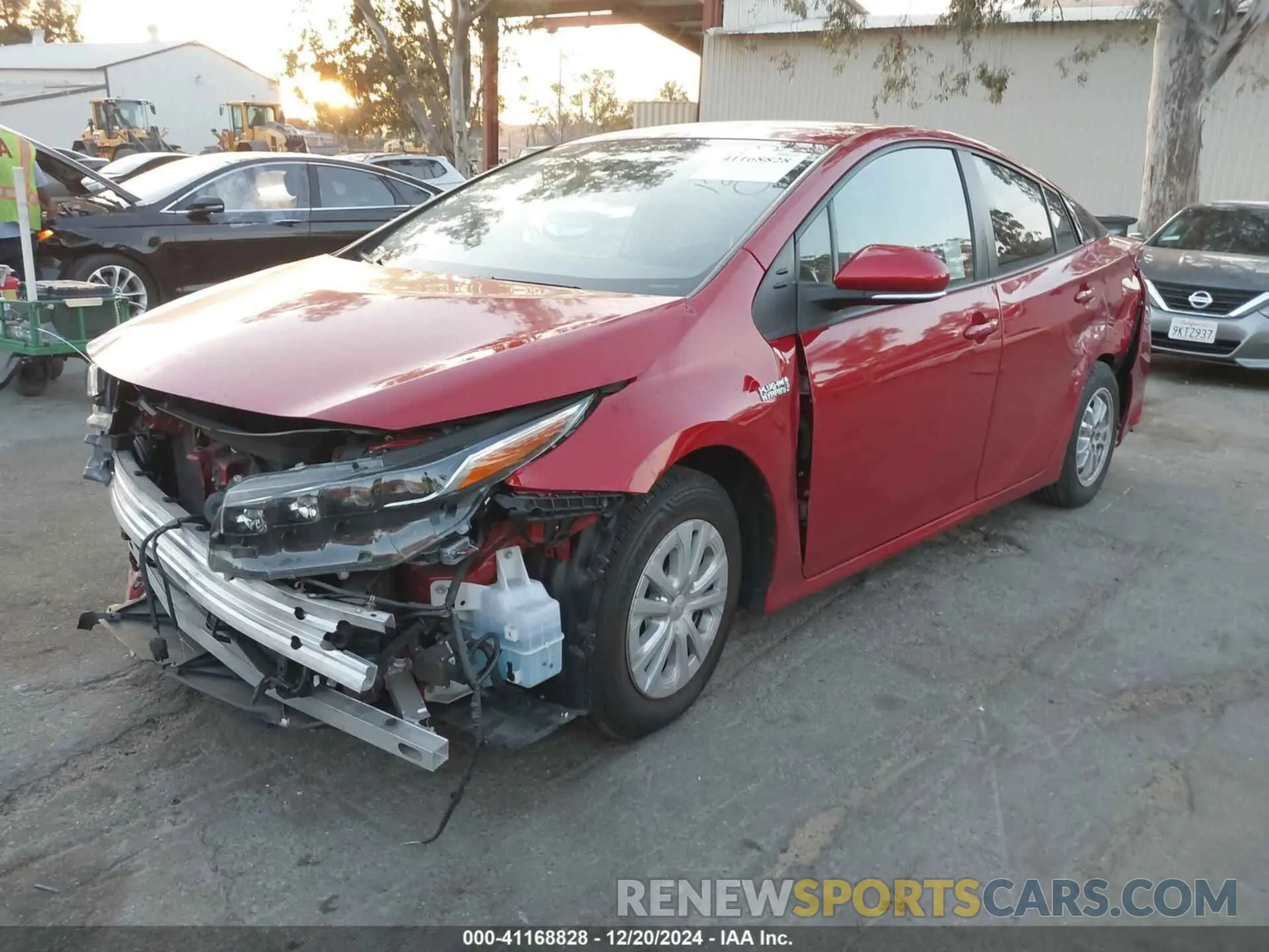 2 fotografías del automóvil dañado JTDKAMFP3M3173372 TOYOTA PRIUS PRIME 2021