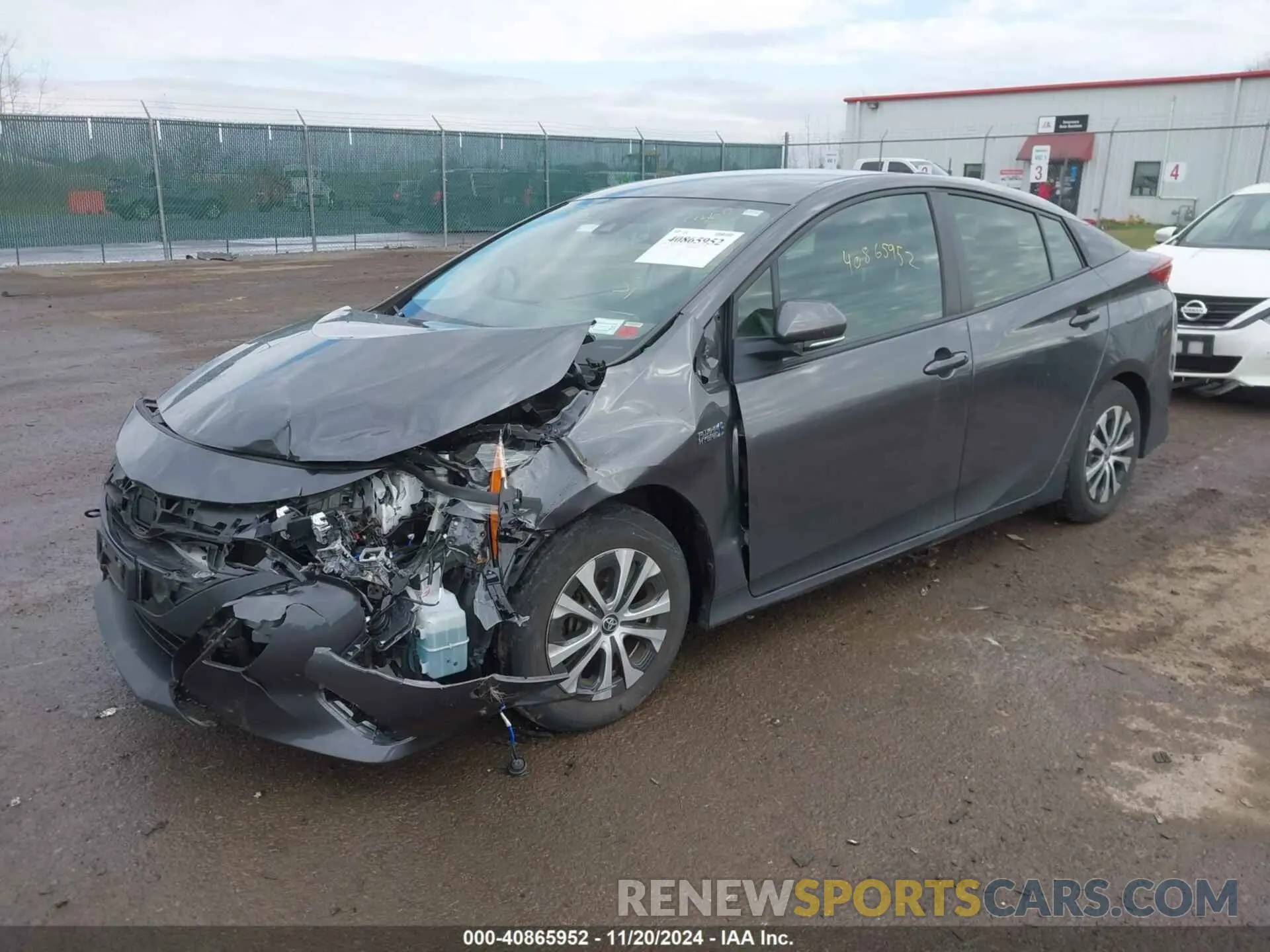 2 fotografías del automóvil dañado JTDKAMFP4M3171355 TOYOTA PRIUS PRIME 2021