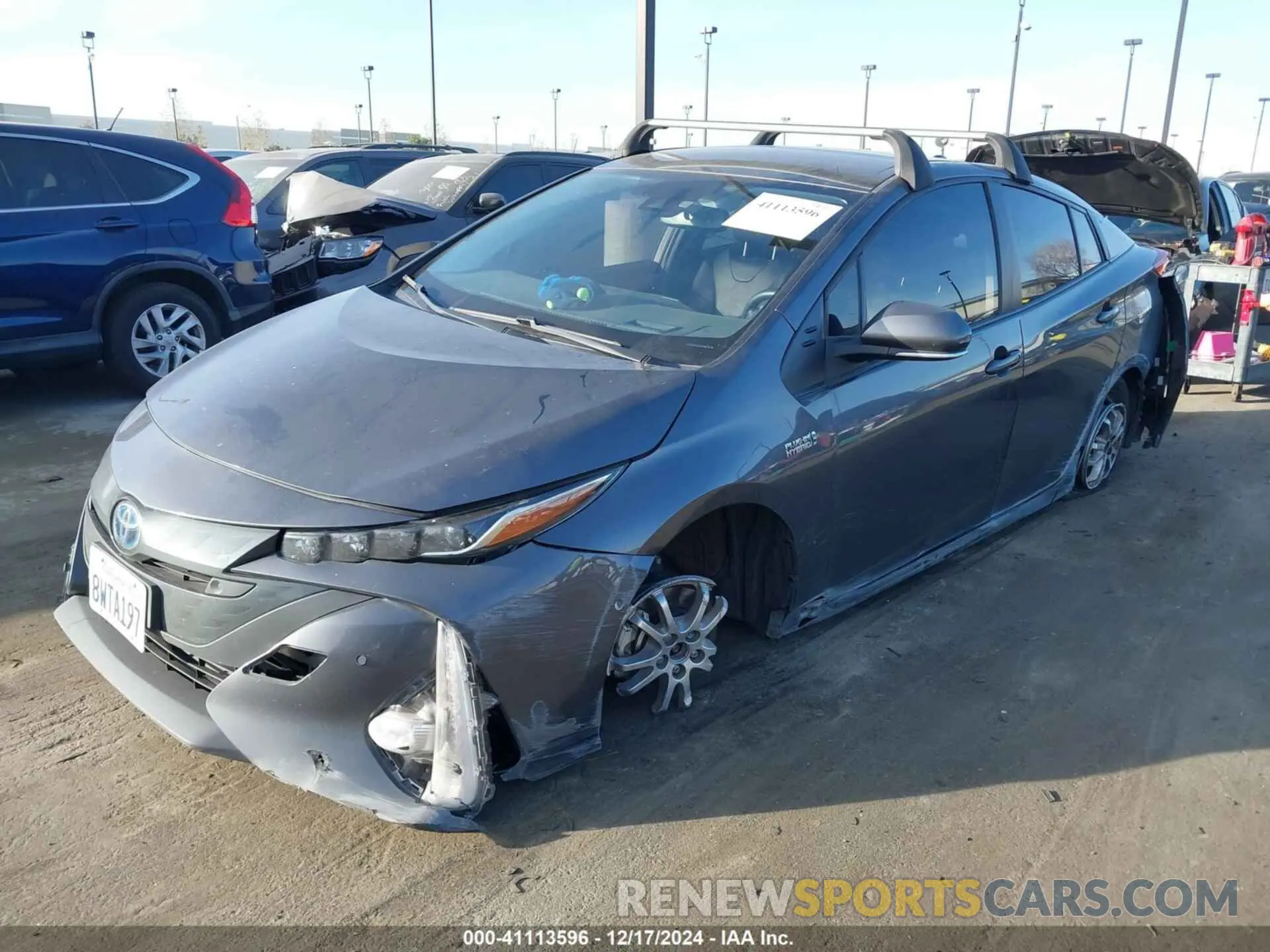 2 fotografías del automóvil dañado JTDKAMFP4M3189676 TOYOTA PRIUS PRIME 2021