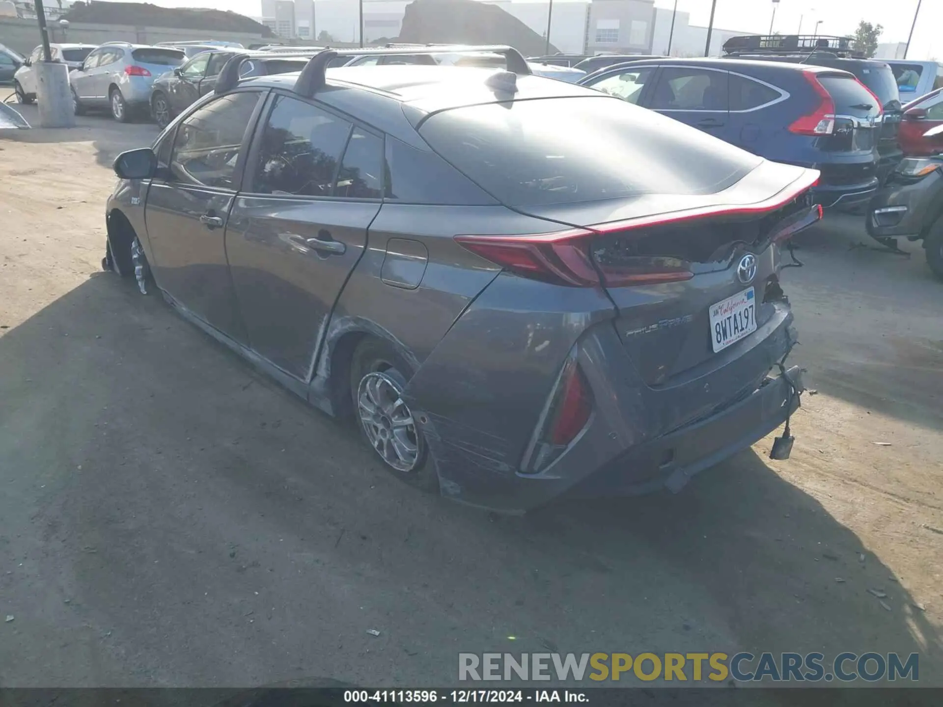 3 fotografías del automóvil dañado JTDKAMFP4M3189676 TOYOTA PRIUS PRIME 2021