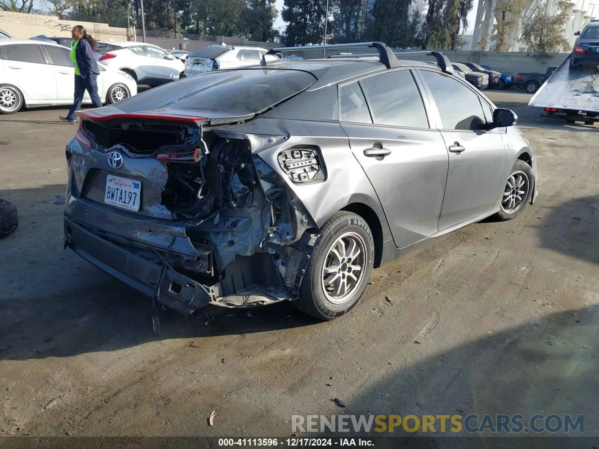 4 fotografías del automóvil dañado JTDKAMFP4M3189676 TOYOTA PRIUS PRIME 2021