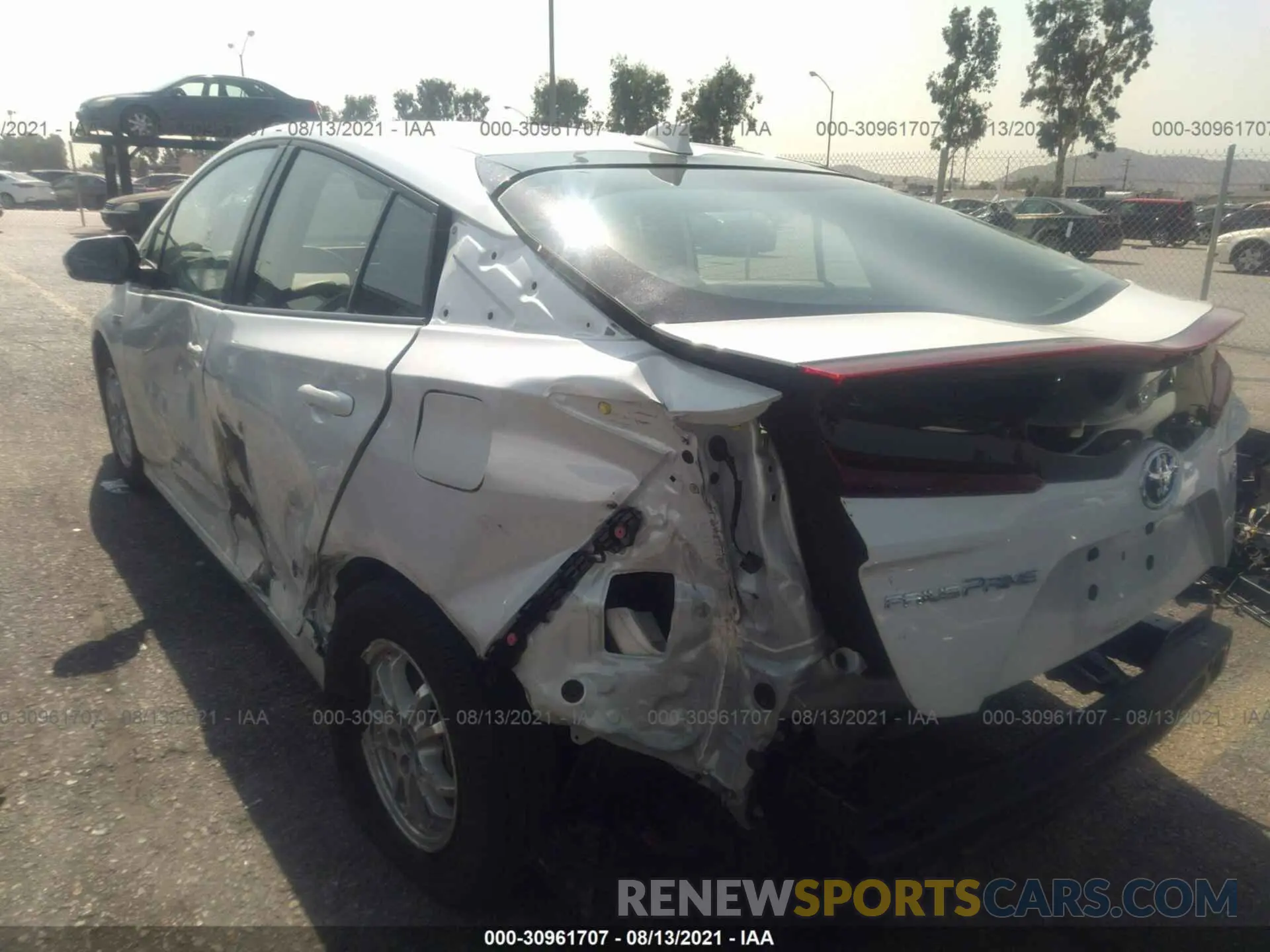 3 fotografías del automóvil dañado JTDKAMFP4M3190097 TOYOTA PRIUS PRIME 2021