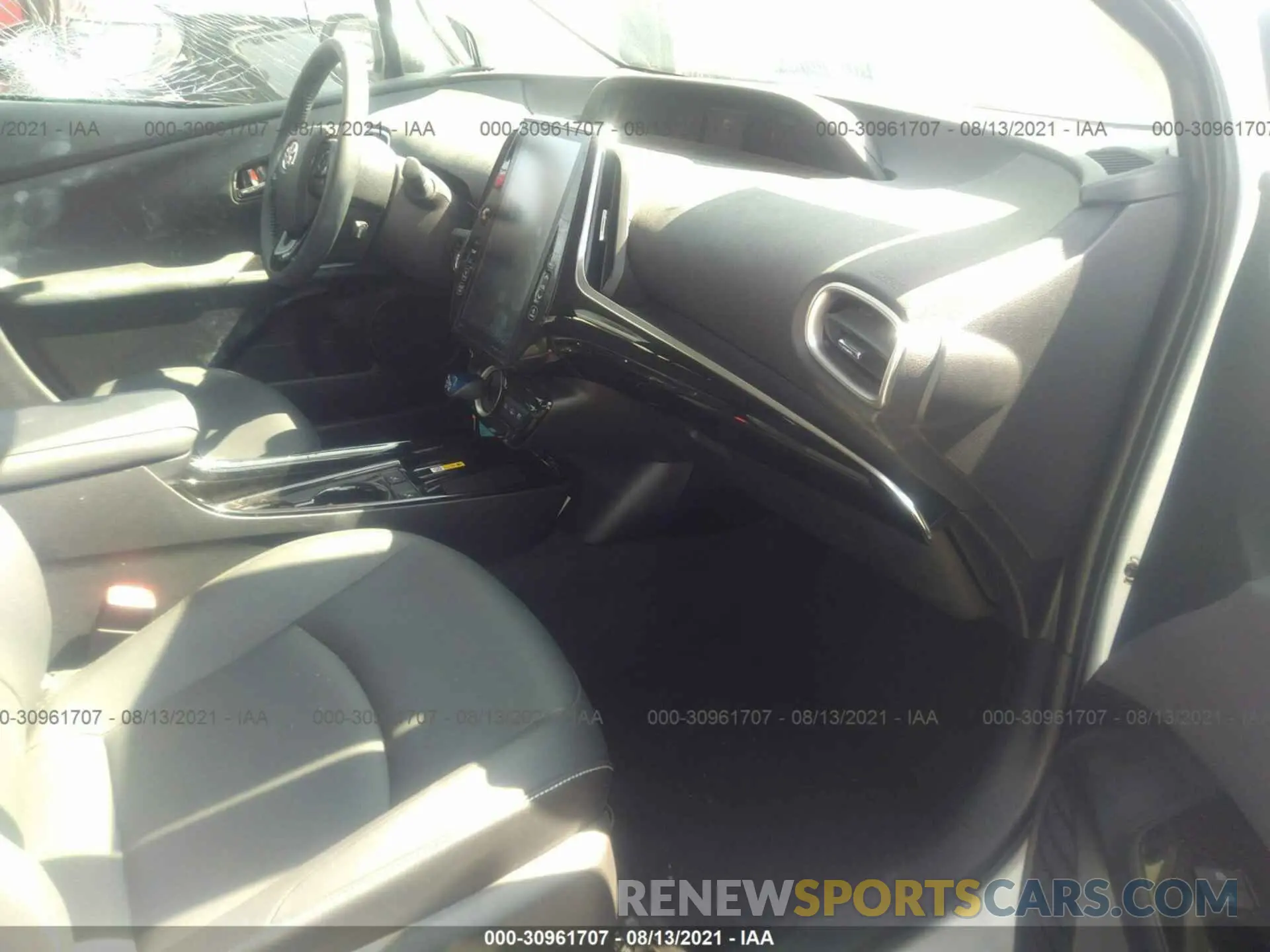 5 fotografías del automóvil dañado JTDKAMFP4M3190097 TOYOTA PRIUS PRIME 2021