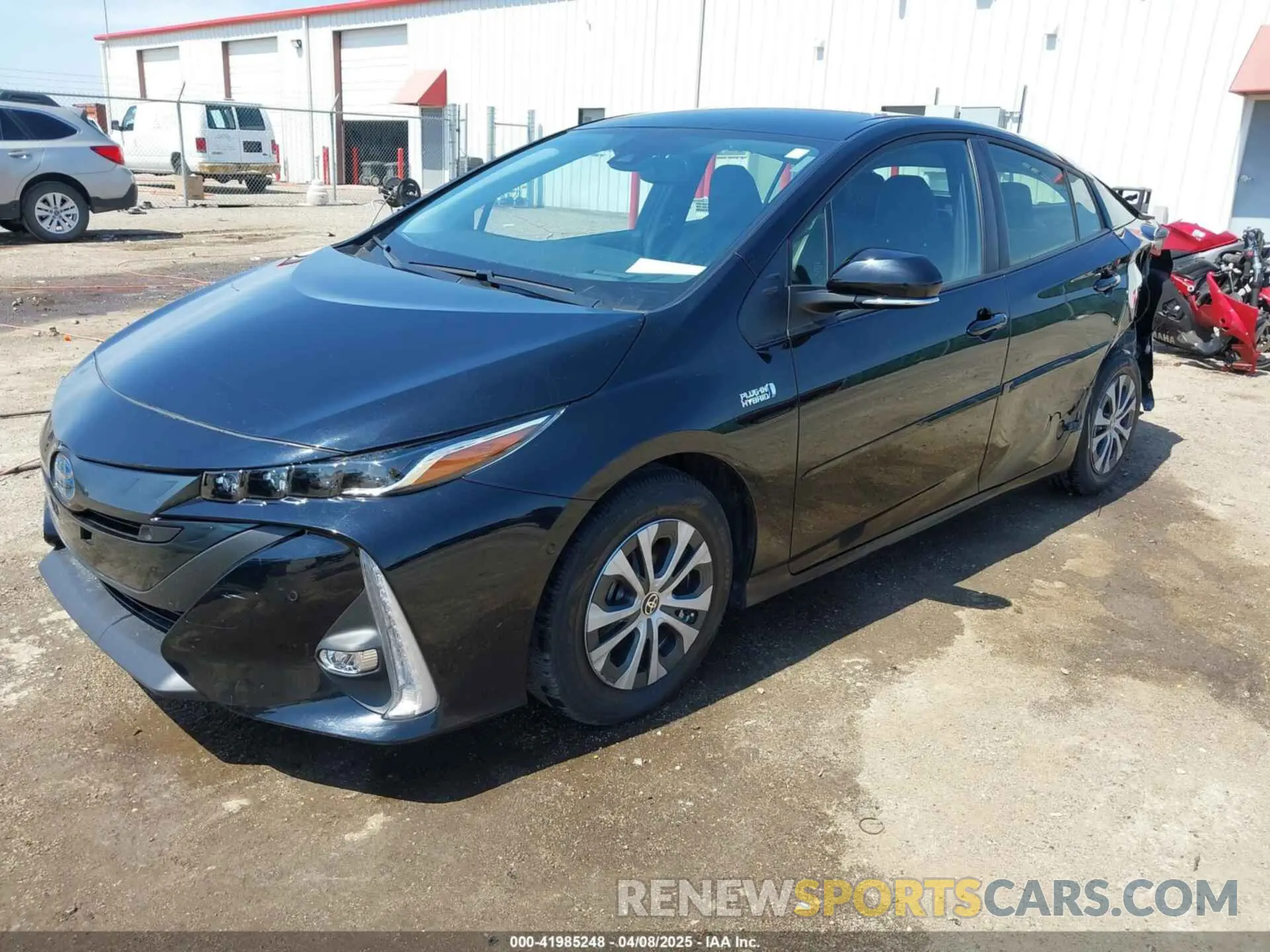 2 fotografías del automóvil dañado JTDKAMFP5M3187029 TOYOTA PRIUS PRIME 2021