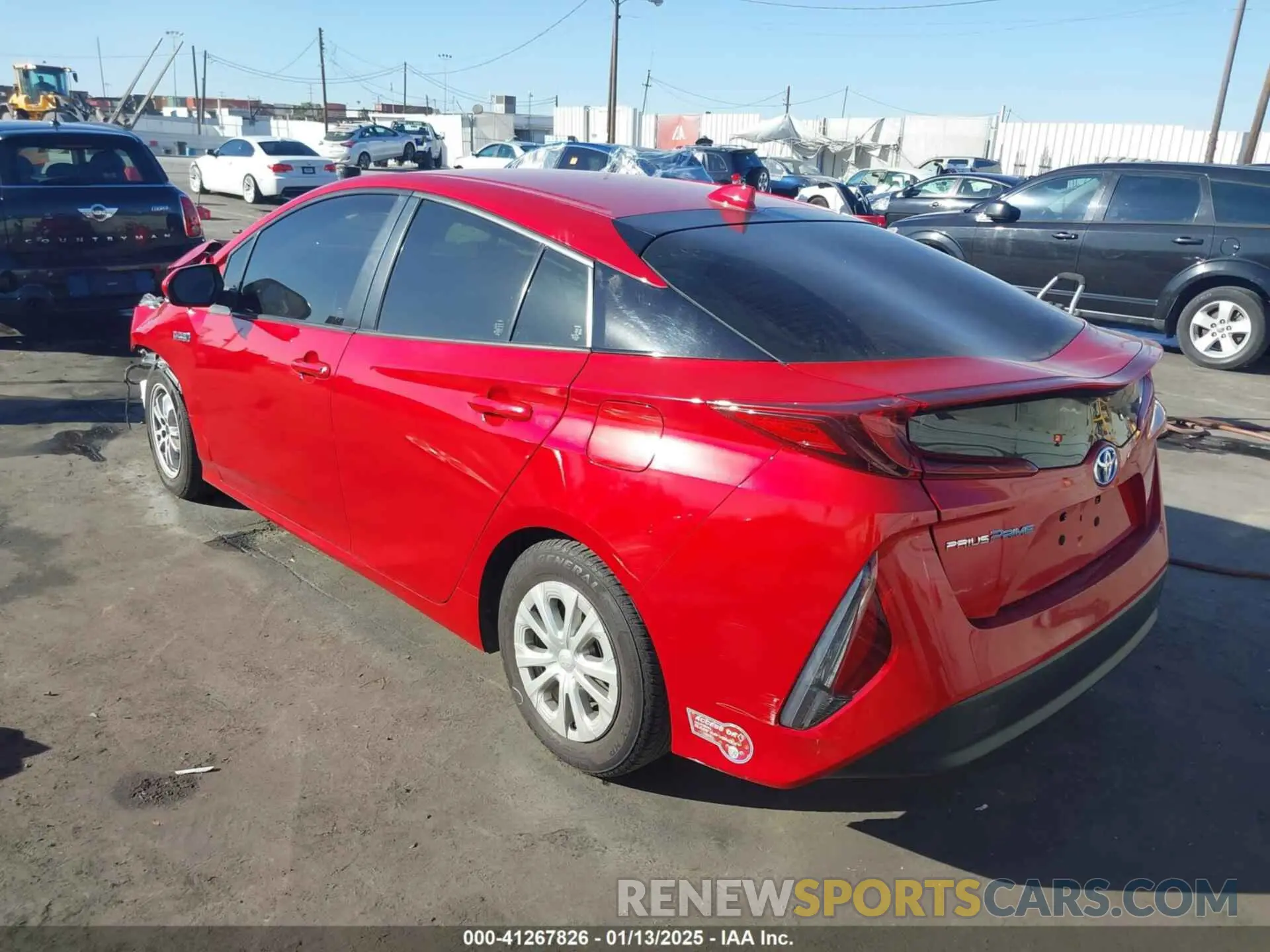 3 fotografías del automóvil dañado JTDKAMFP6M3179098 TOYOTA PRIUS PRIME 2021