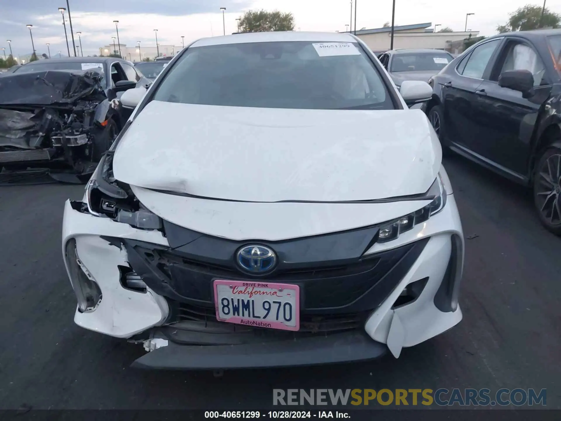 12 fotografías del automóvil dañado JTDKAMFP6M3192725 TOYOTA PRIUS PRIME 2021