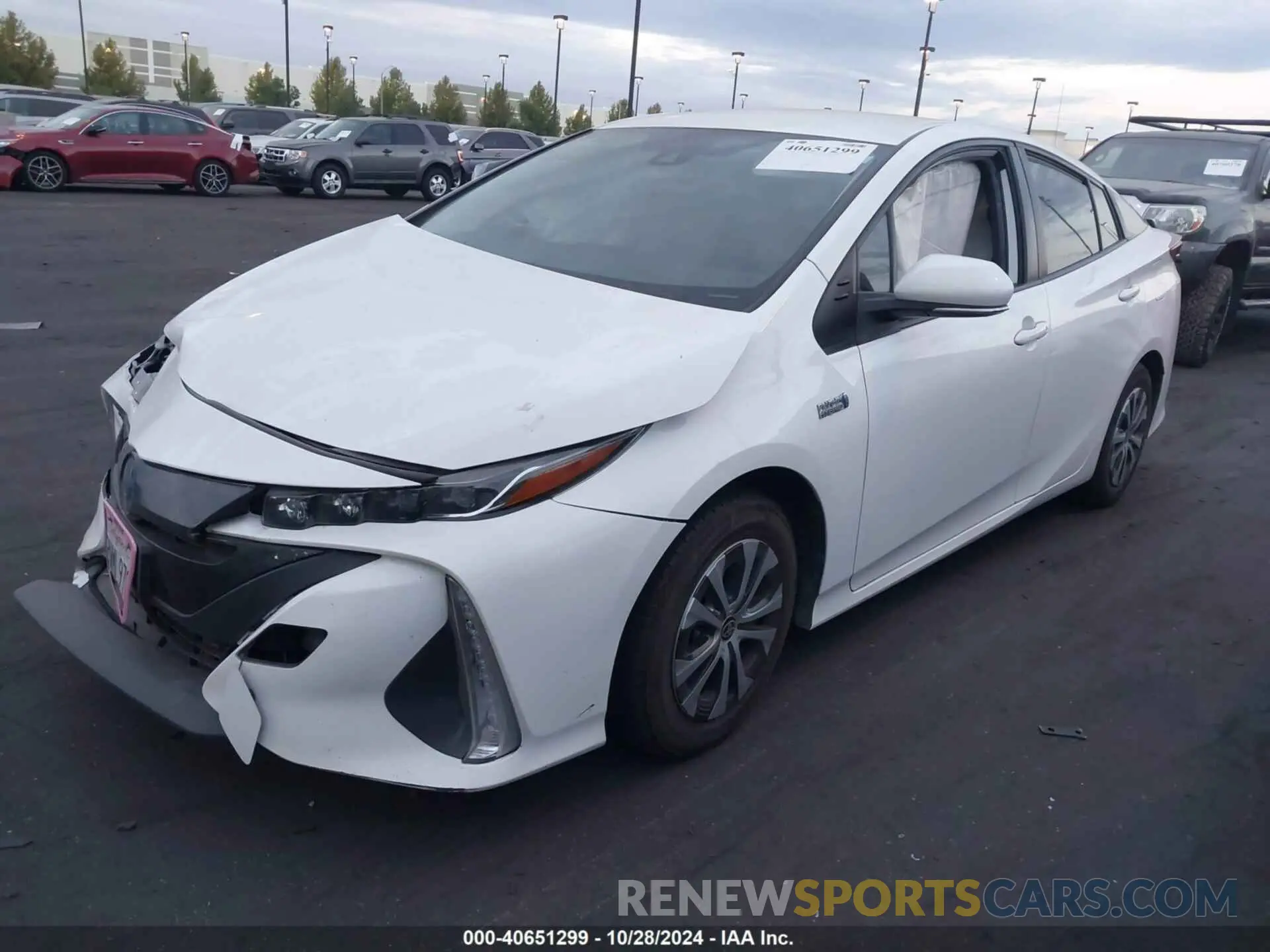 2 fotografías del automóvil dañado JTDKAMFP6M3192725 TOYOTA PRIUS PRIME 2021