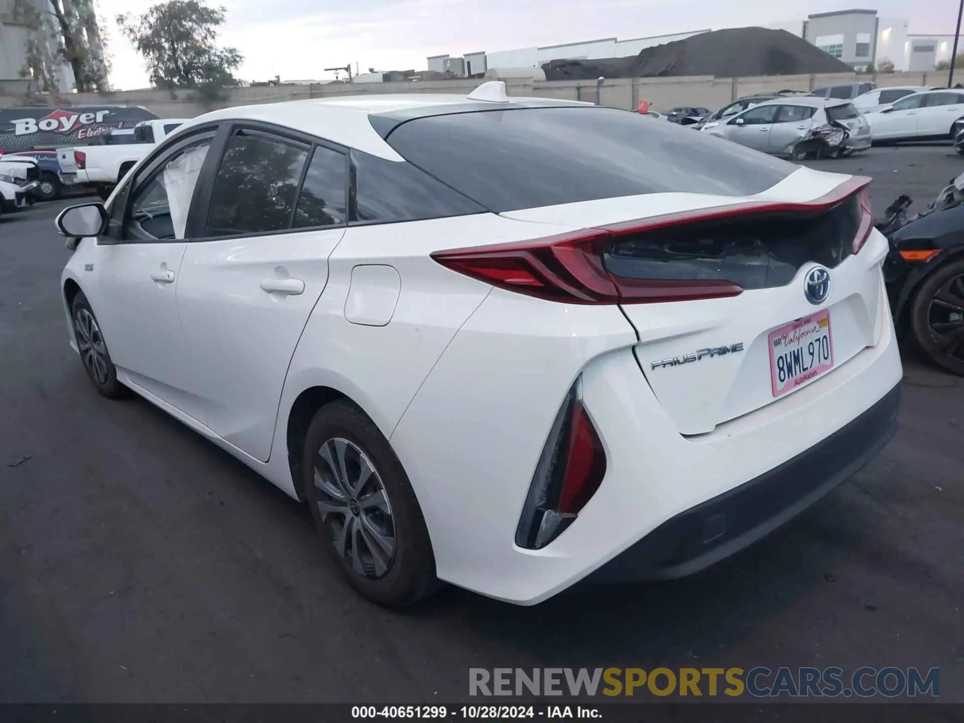 3 fotografías del automóvil dañado JTDKAMFP6M3192725 TOYOTA PRIUS PRIME 2021