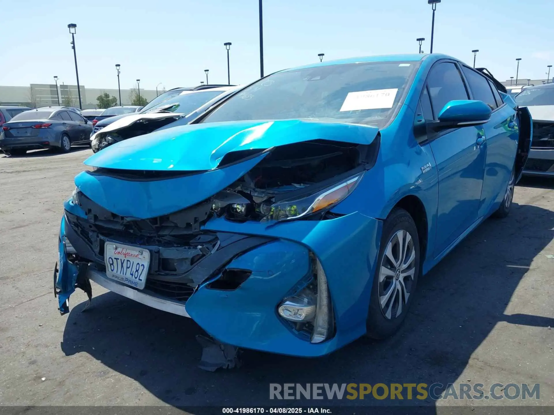 18 fotografías del automóvil dañado JTDKAMFP7M3169633 TOYOTA PRIUS PRIME 2021