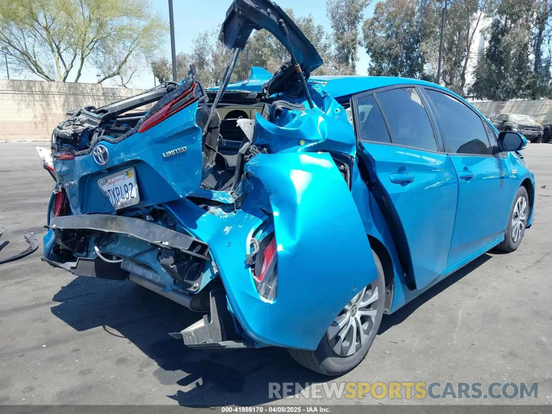 4 fotografías del automóvil dañado JTDKAMFP7M3169633 TOYOTA PRIUS PRIME 2021
