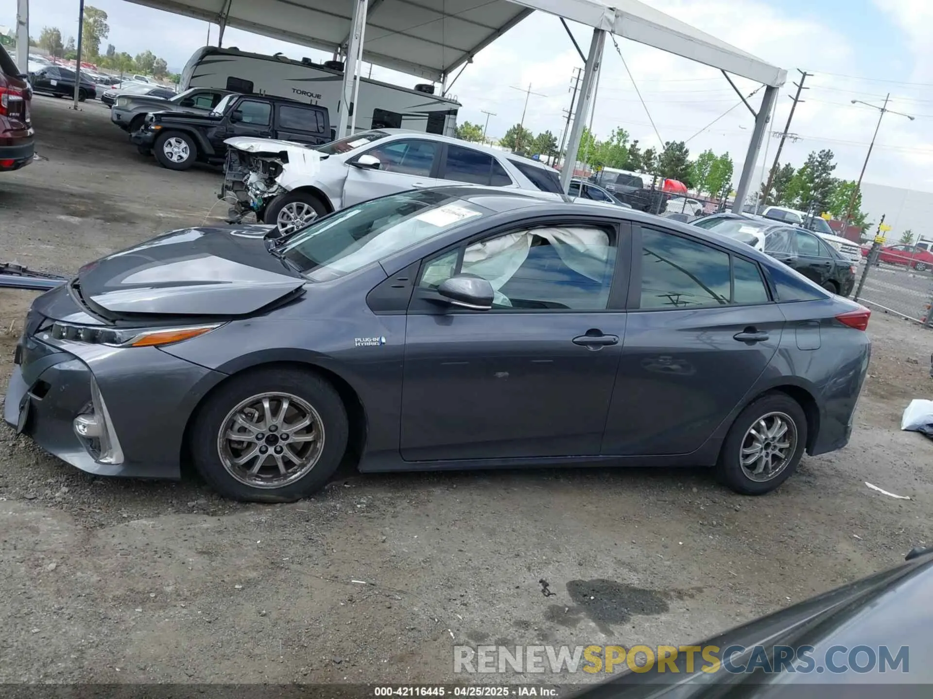 15 fotografías del automóvil dañado JTDKAMFP7M3177134 TOYOTA PRIUS PRIME 2021