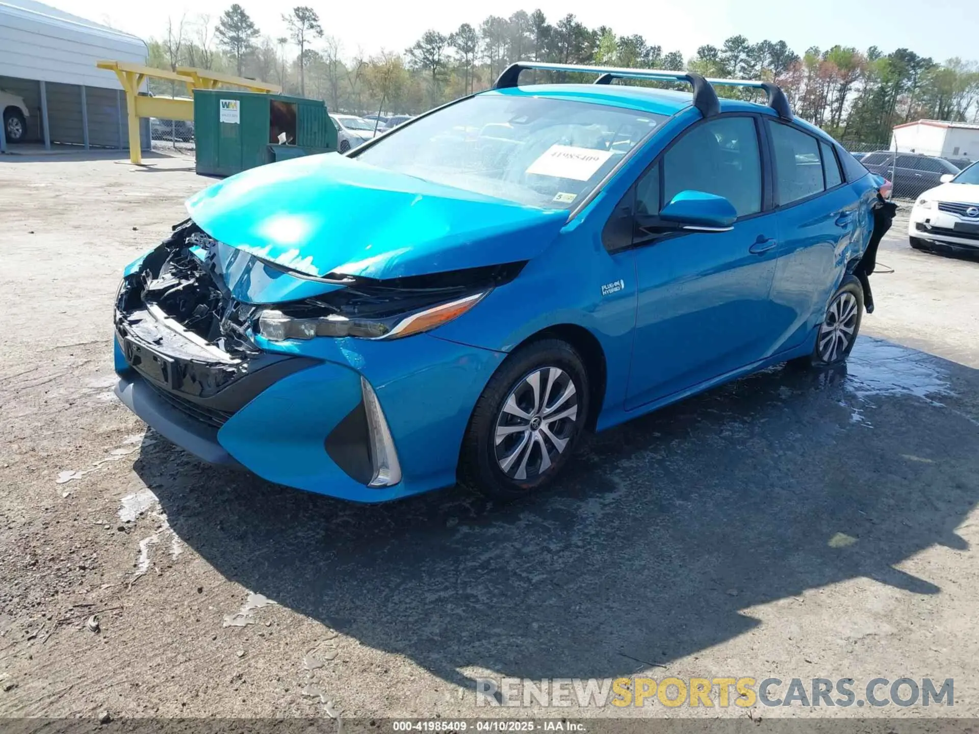 2 fotografías del automóvil dañado JTDKAMFP7M3180504 TOYOTA PRIUS PRIME 2021