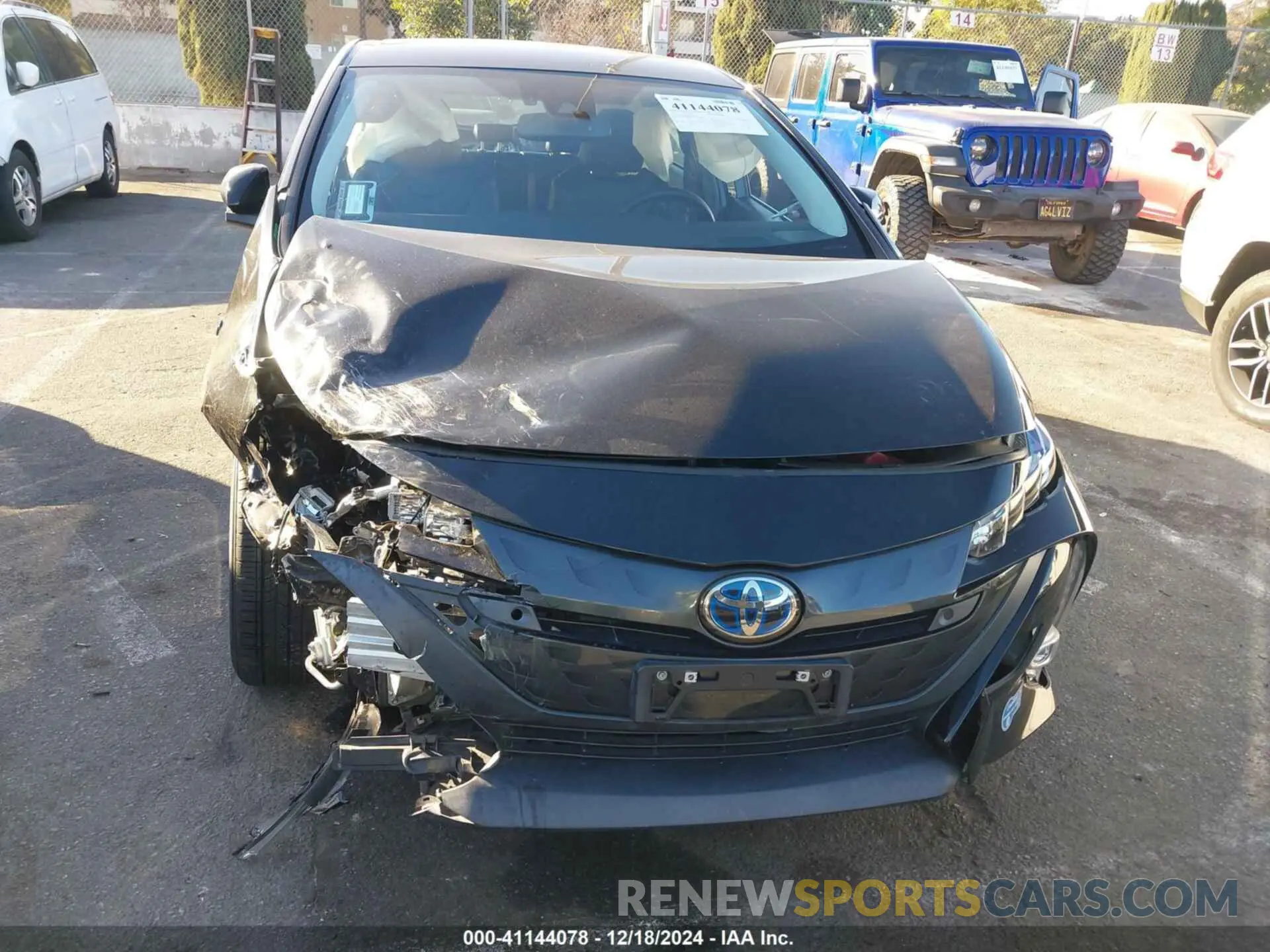 12 fotografías del automóvil dañado JTDKAMFP8M3187235 TOYOTA PRIUS PRIME 2021