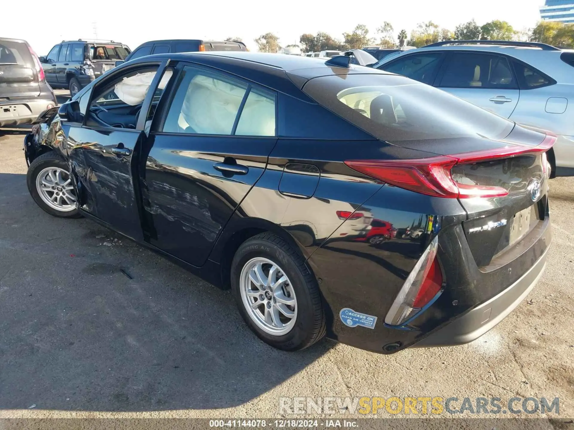 3 fotografías del automóvil dañado JTDKAMFP8M3187235 TOYOTA PRIUS PRIME 2021