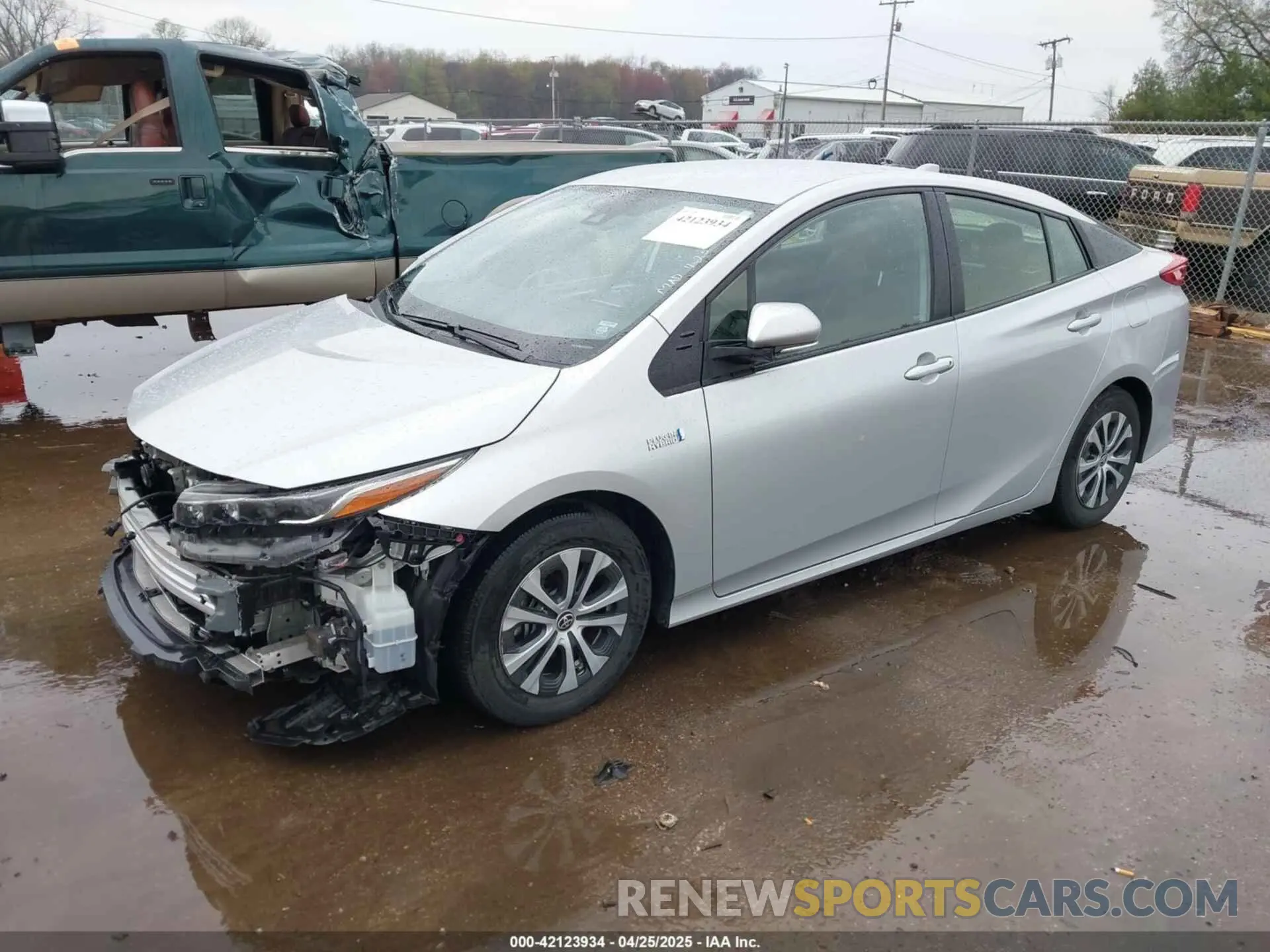 2 fotografías del automóvil dañado JTDKAMFP9M3170928 TOYOTA PRIUS PRIME 2021