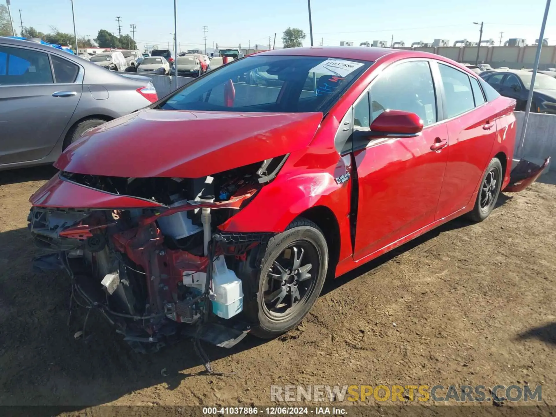 2 fotografías del automóvil dañado JTDKAMFPXM3169612 TOYOTA PRIUS PRIME 2021