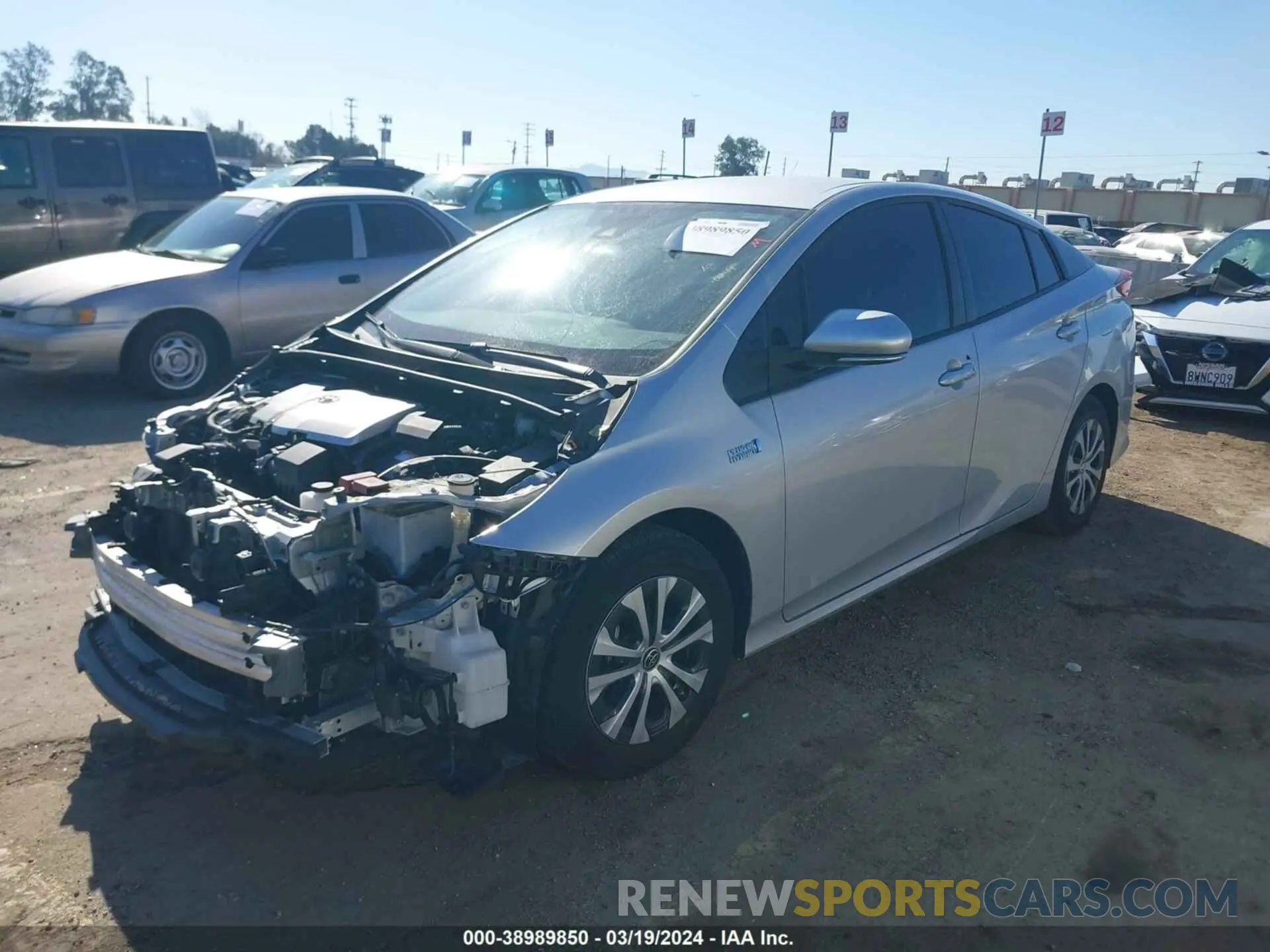 2 fotografías del automóvil dañado JTDKAMFPXM3180366 TOYOTA PRIUS PRIME 2021