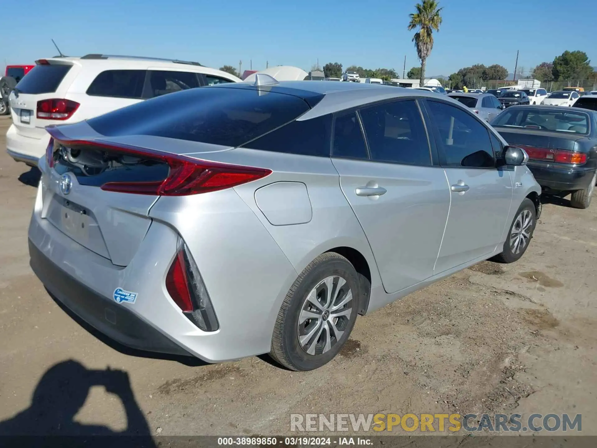 4 fotografías del automóvil dañado JTDKAMFPXM3180366 TOYOTA PRIUS PRIME 2021