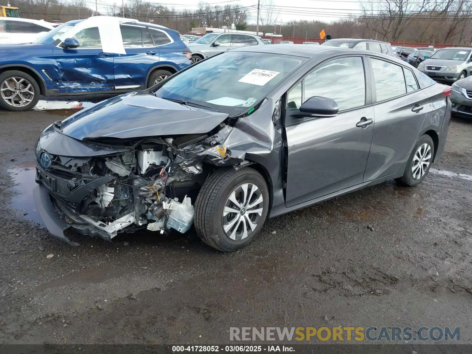 2 fotografías del automóvil dañado JTDKAMFP1N3218374 TOYOTA PRIUS PRIME 2022