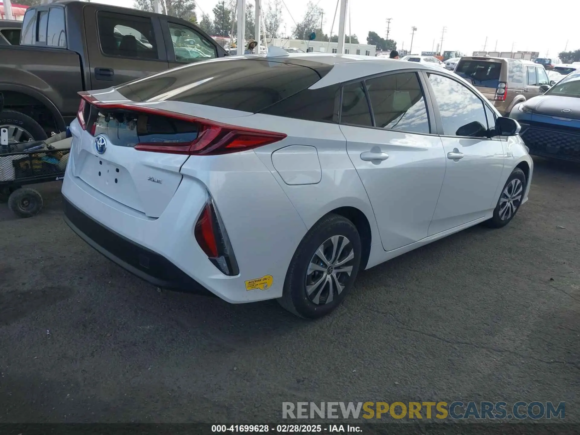 4 fotografías del automóvil dañado JTDKAMFP4N3223374 TOYOTA PRIUS PRIME 2022