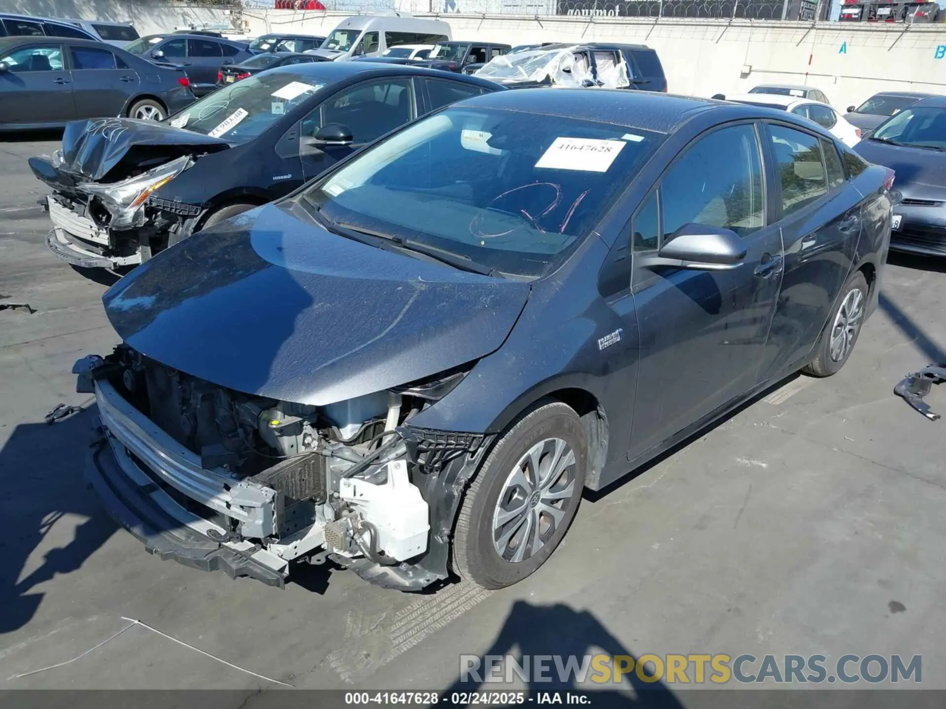 2 fotografías del automóvil dañado JTDKAMFP7N3205306 TOYOTA PRIUS PRIME 2022