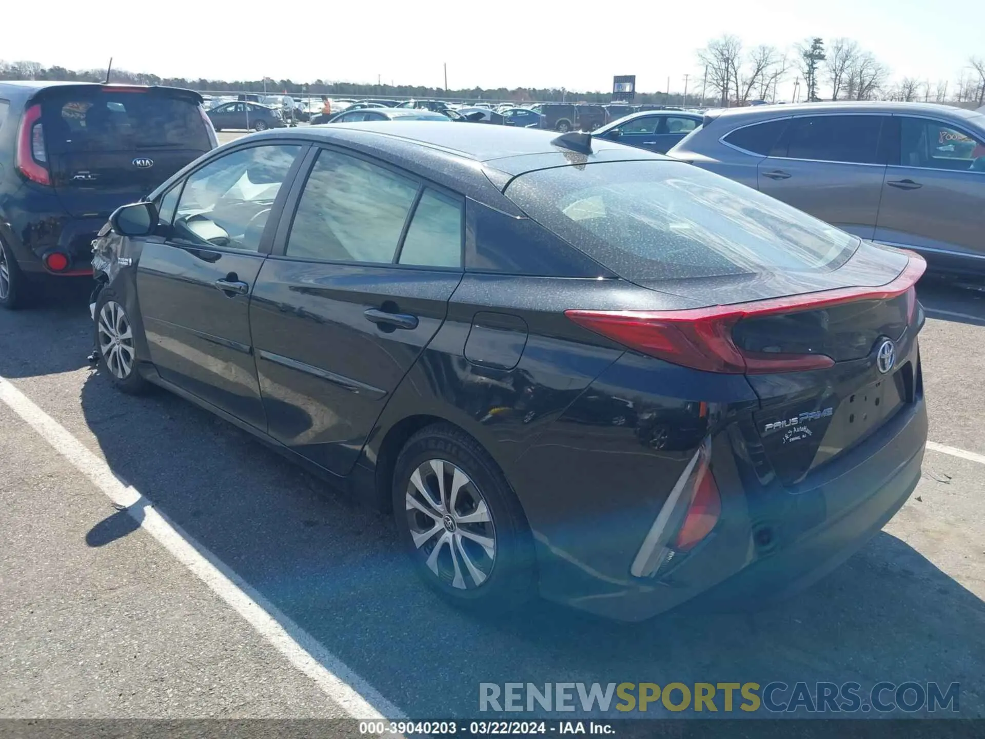 3 fotografías del automóvil dañado JTDKAMFP7N3210327 TOYOTA PRIUS PRIME 2022