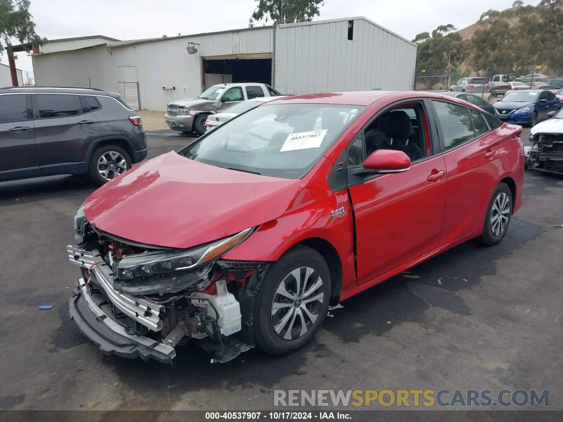 2 fotografías del automóvil dañado JTDKAMFP7N3228505 TOYOTA PRIUS PRIME 2022