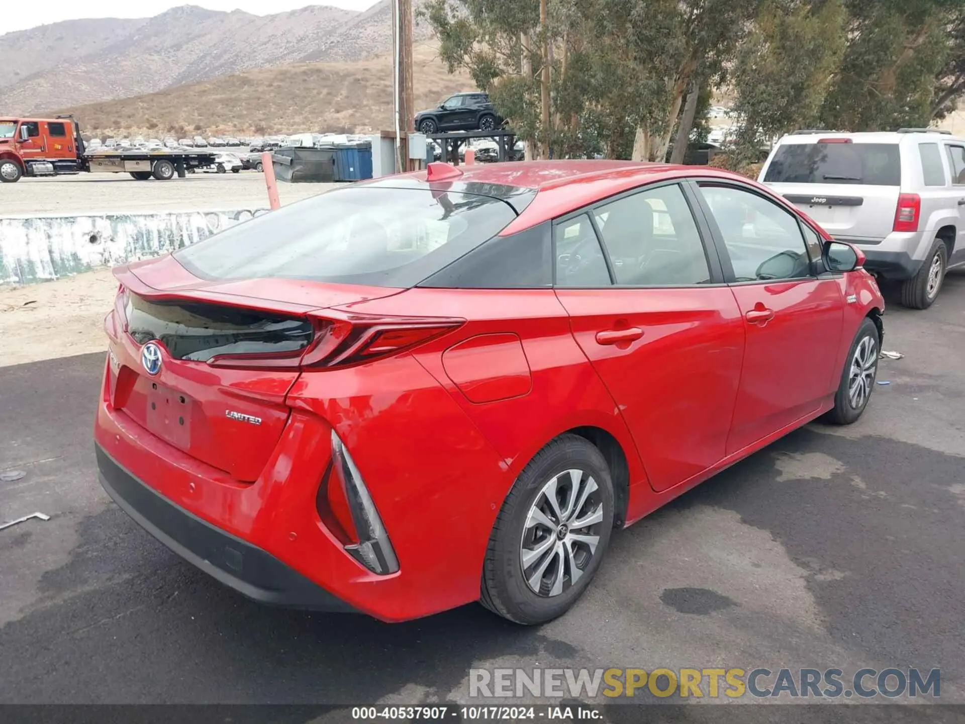 4 fotografías del automóvil dañado JTDKAMFP7N3228505 TOYOTA PRIUS PRIME 2022