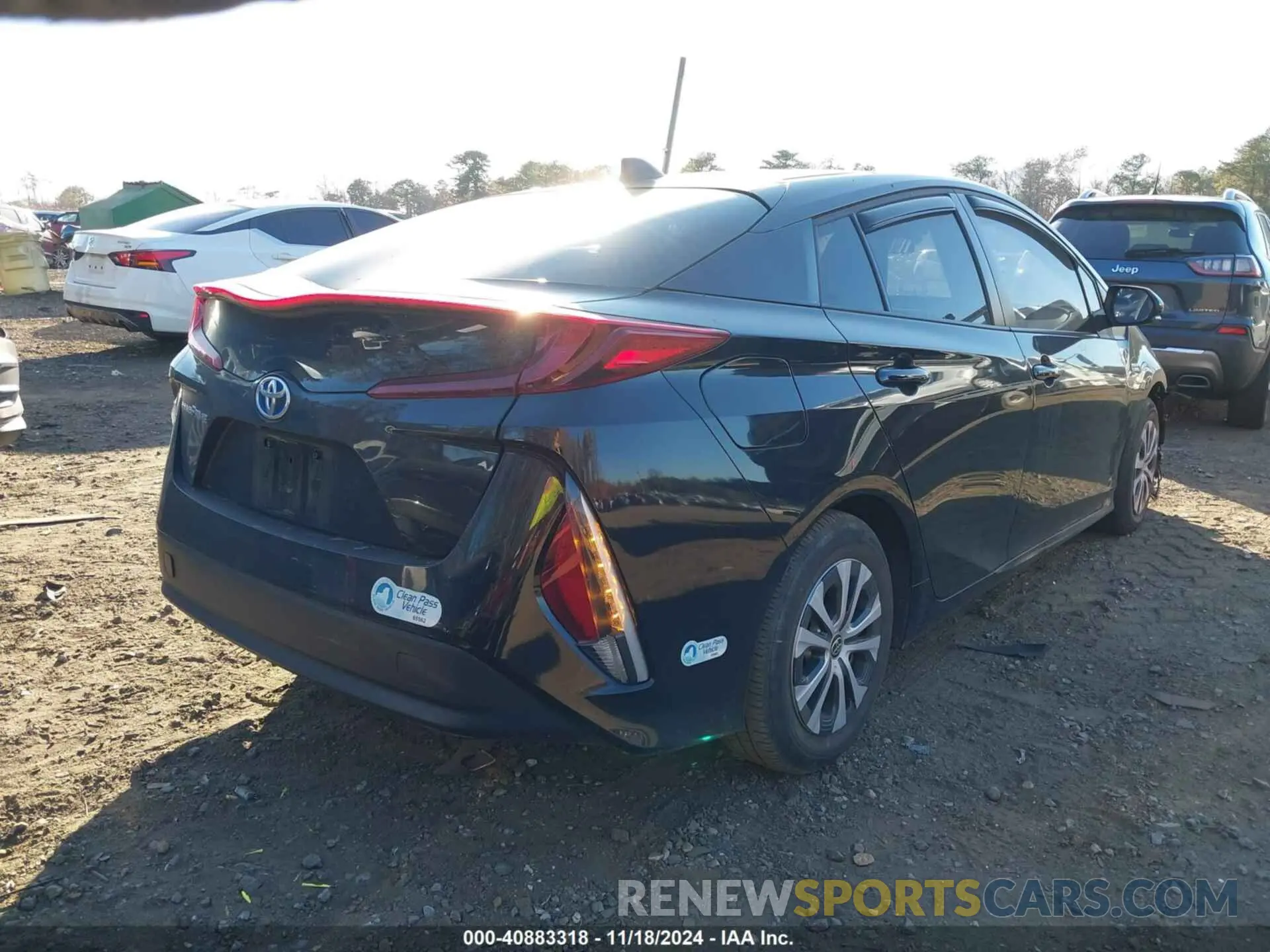 4 fotografías del automóvil dañado JTDKAMFP8N3198060 TOYOTA PRIUS PRIME 2022