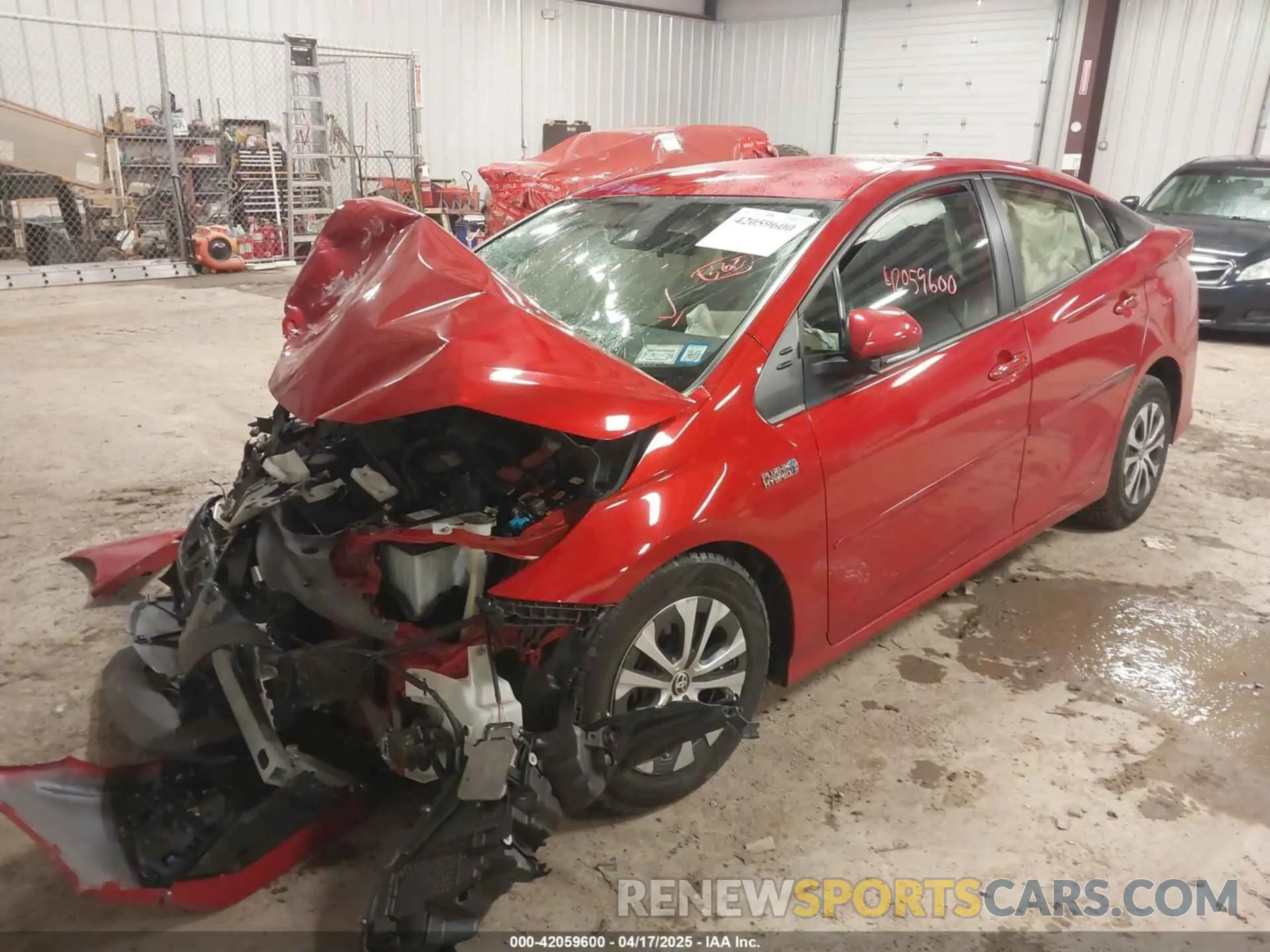2 fotografías del automóvil dañado JTDKAMFP9N3220521 TOYOTA PRIUS PRIME 2022