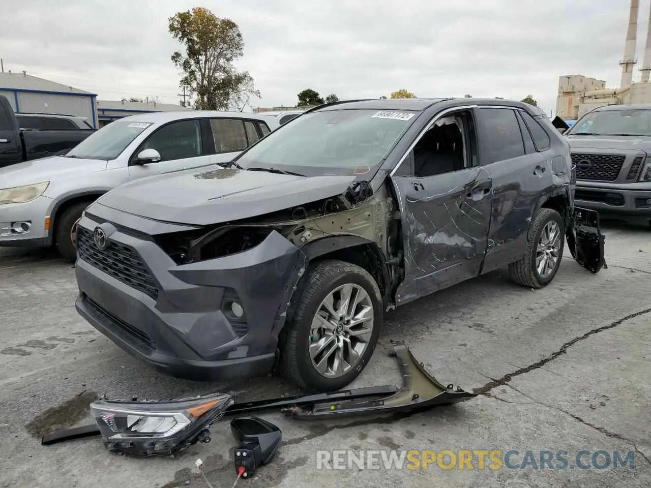 2 fotografías del automóvil dañado 2T3C1RFV4KC033360 TOYOTA RAV4 2019