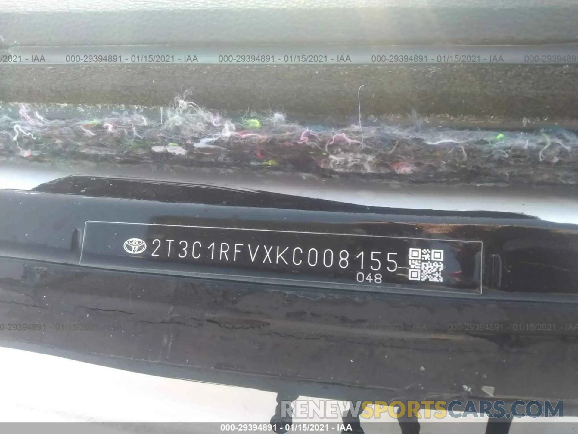 9 fotografías del automóvil dañado 2T3C1RFVXKC008155 TOYOTA RAV4 2019