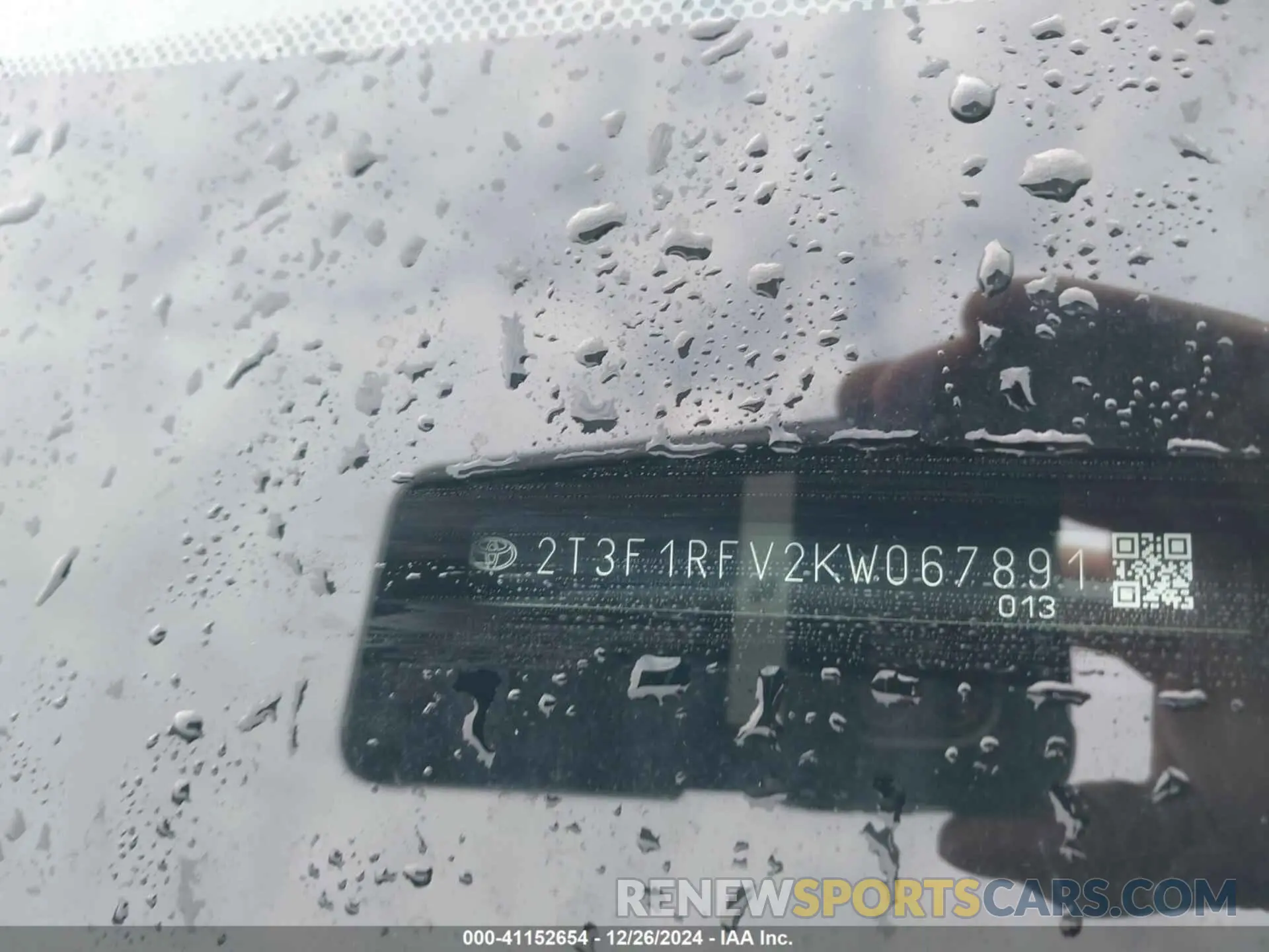 9 fotografías del automóvil dañado 2T3F1RFV2KW067891 TOYOTA RAV4 2019