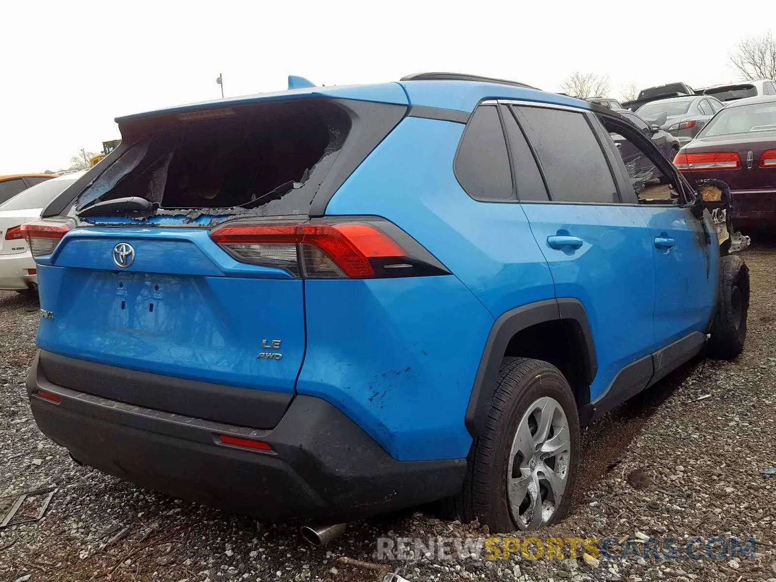 4 fotografías del automóvil dañado 2T3F1RFV7KC049260 TOYOTA RAV4 2019