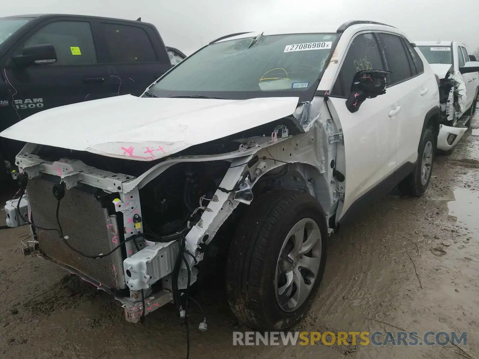 2 fotografías del automóvil dañado 2T3H1RFV6KC023659 TOYOTA RAV4 2019