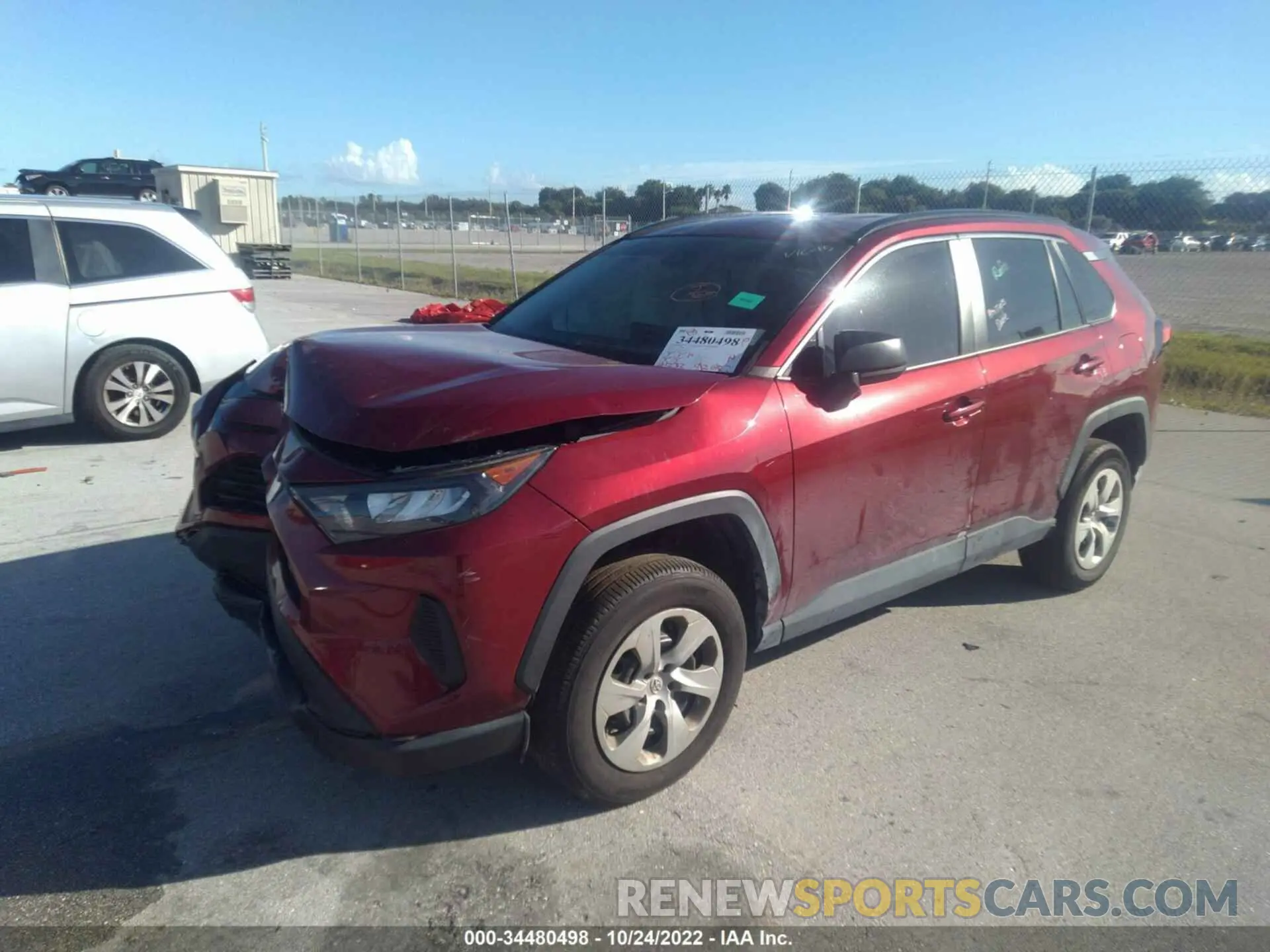 2 fotografías del automóvil dañado 2T3H1RFV7KW056751 TOYOTA RAV4 2019