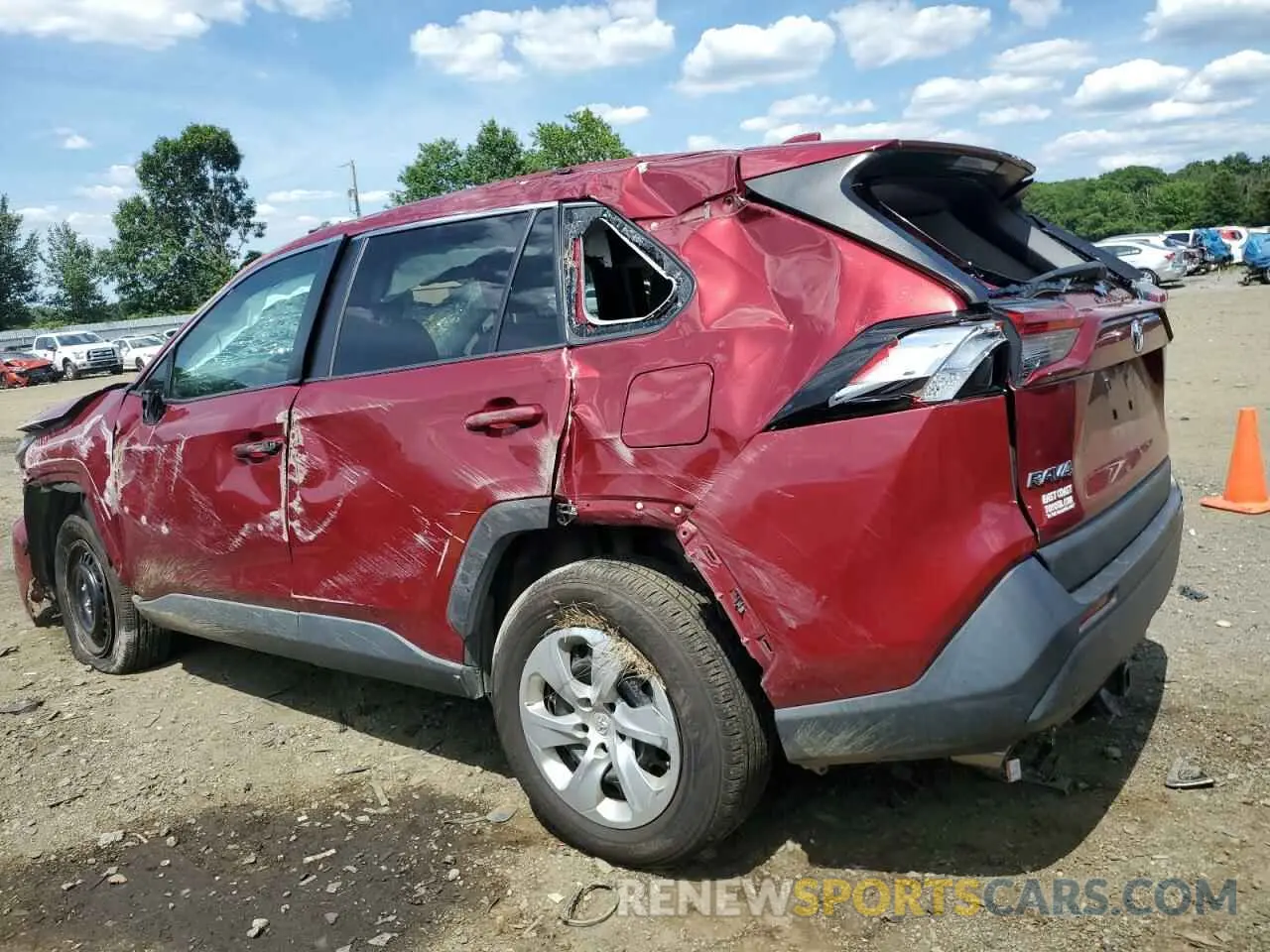 2 fotografías del automóvil dañado 2T3H1RFVXKW021492 TOYOTA RAV4 2019