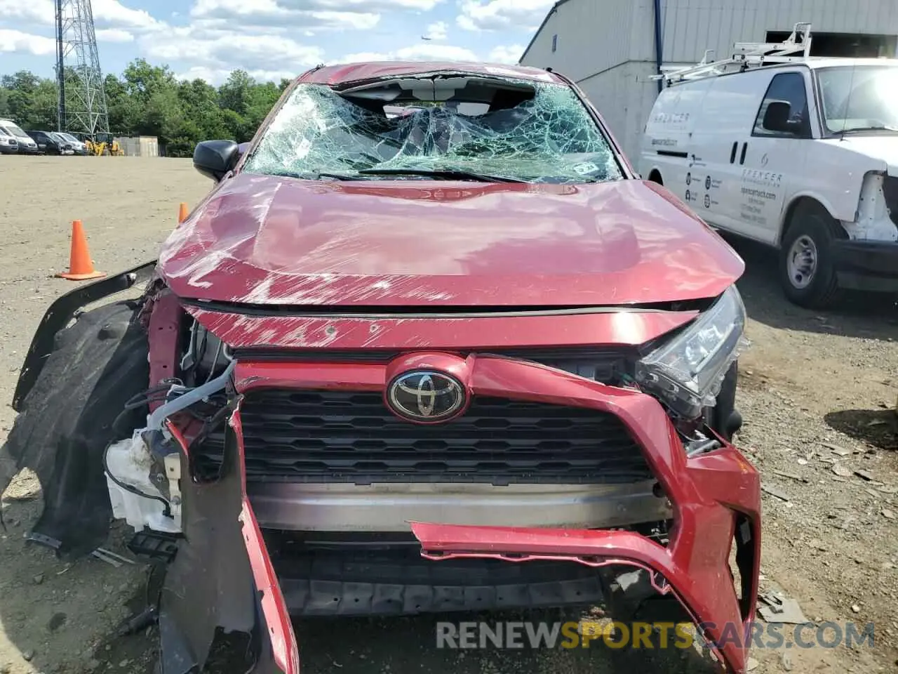 5 fotografías del automóvil dañado 2T3H1RFVXKW021492 TOYOTA RAV4 2019